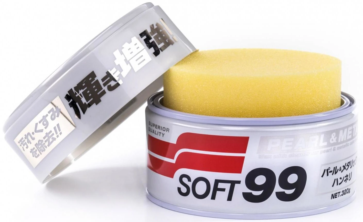Bilvax SOFT99 320g burk för metallic- och pärleffektlack, hydrofob högblank yta