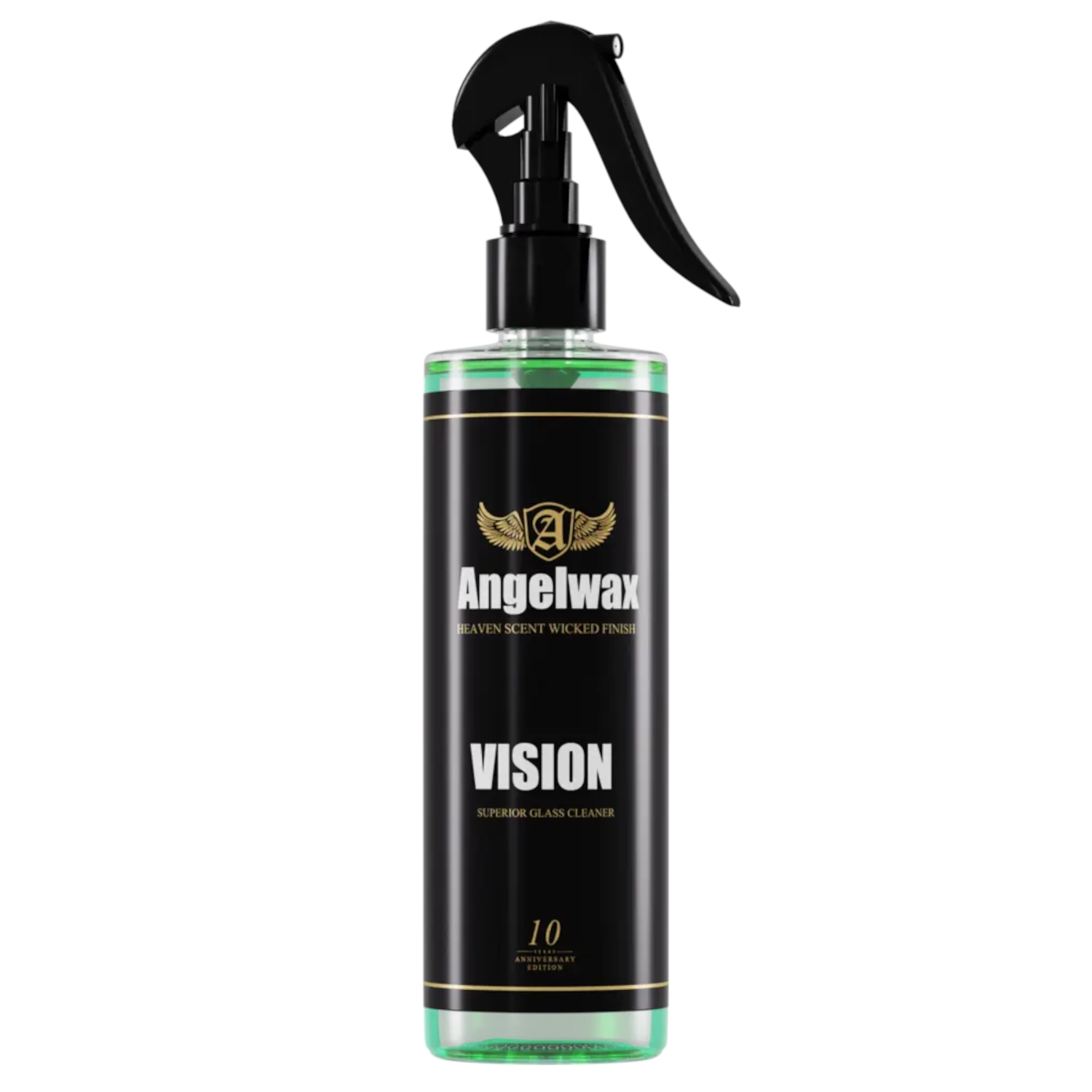 Angelwax Vision Glasrengöring 500ml sprayflaska för rändfri rengöring av fordonsrutor
