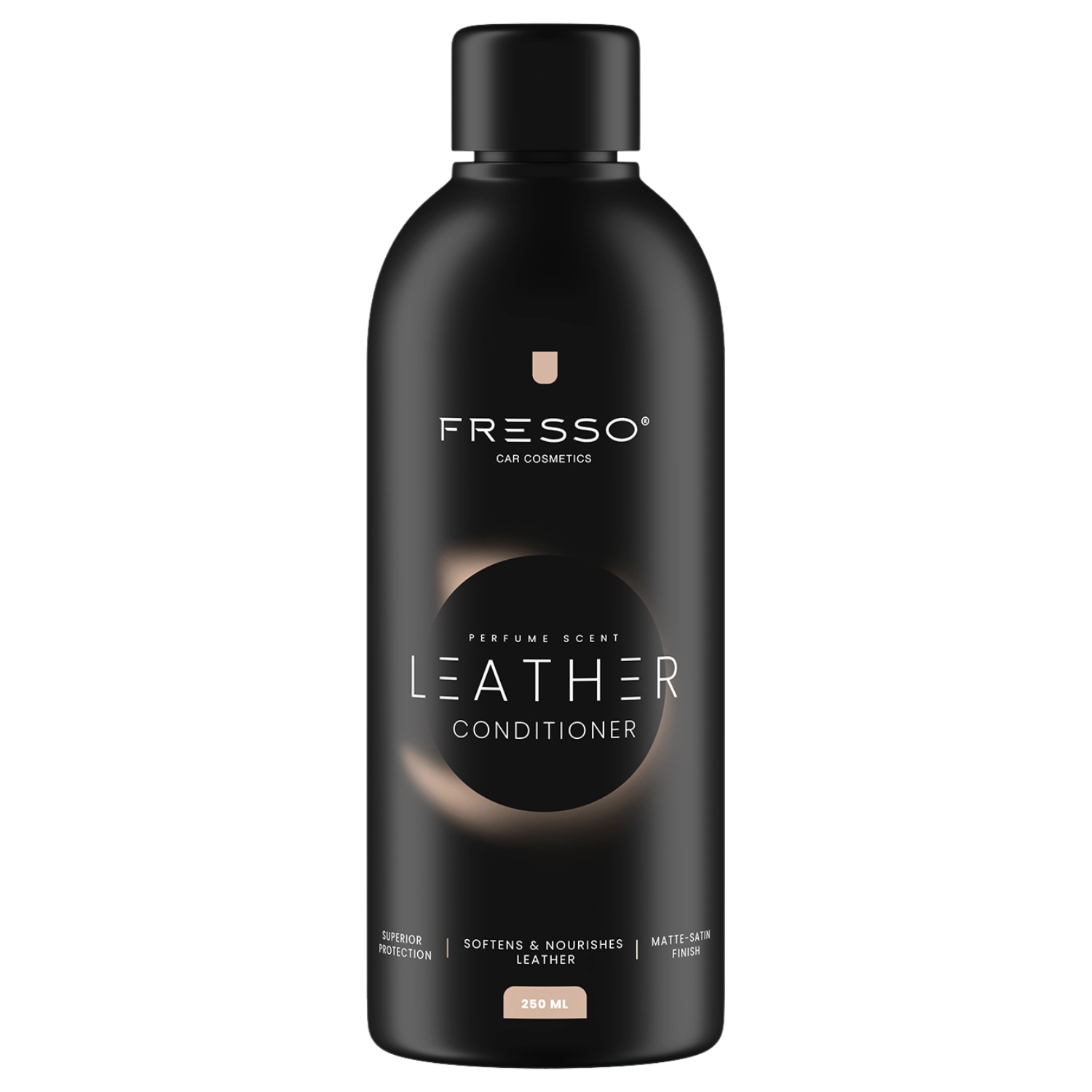 Fresso Leather Conditioner 250ml läderbalsamering flaska med UV-skydd och antistatisk effekt