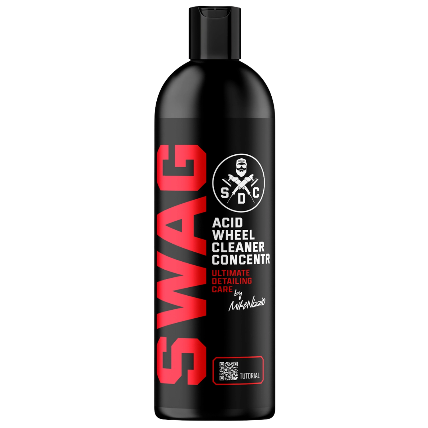 Bottle of SWAG Acid Wheel Cleaner 500ml with acidic pH for brake dust and road grime
