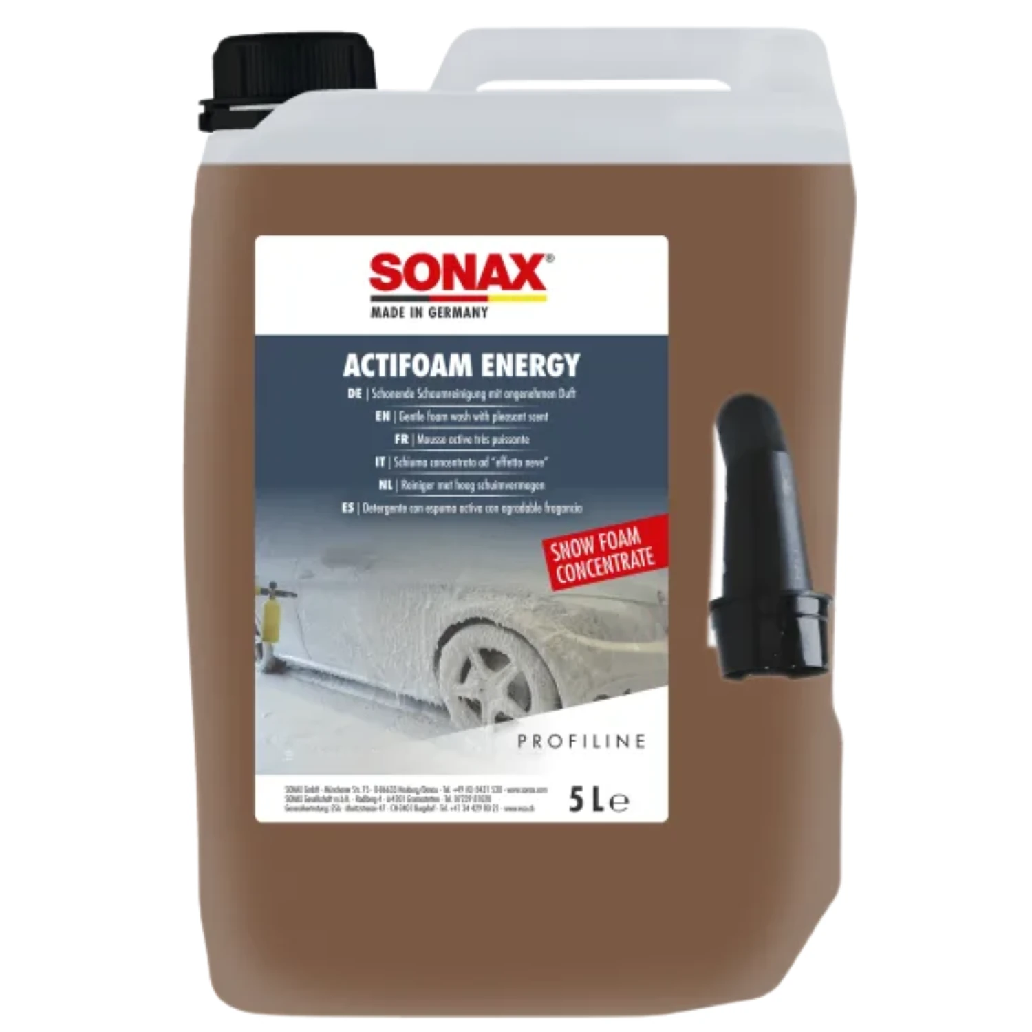 Sonax Active Foam Energy 5L active foam pre-wash for pressure washer and professional vehicle detailing