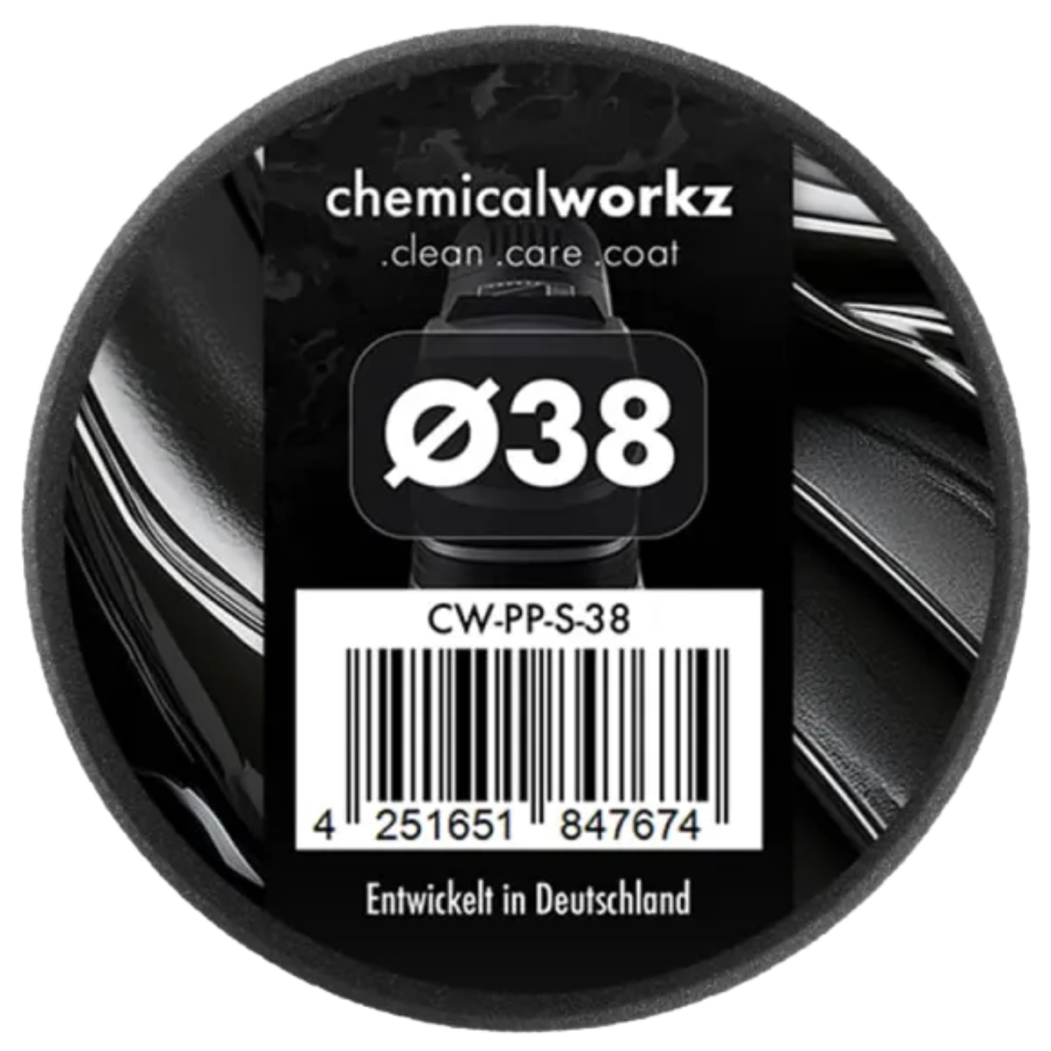 ChemicalWorkz Fine Finishing Performance Pad 38mm black foam pad for finish polishing