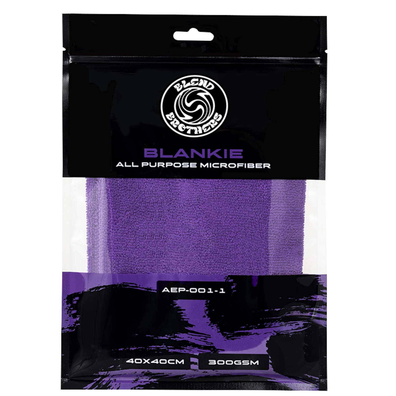 Lila Blend Brothers Microfiber Duk 300 GSM med laserskurna kanter för professionell detailing