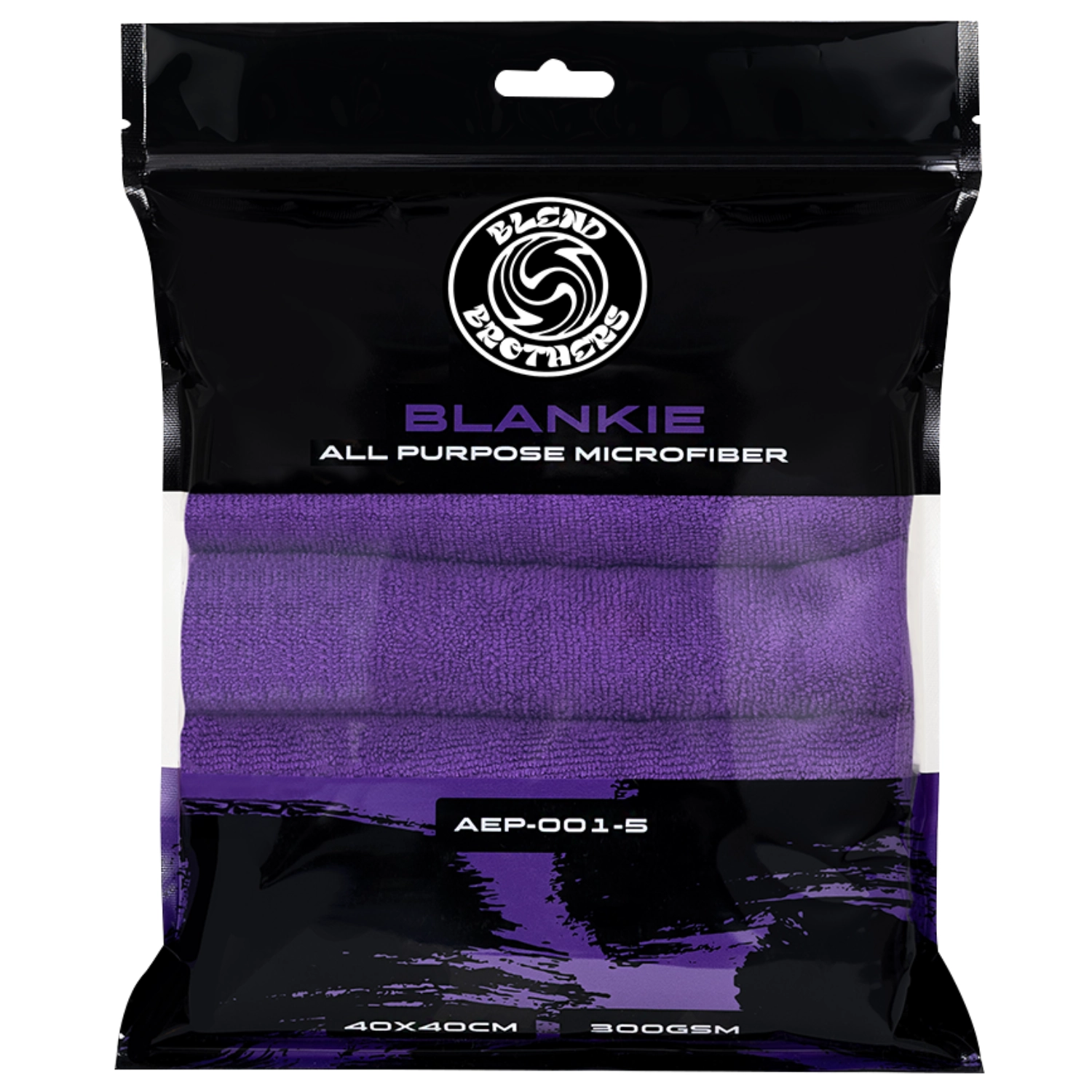 Purple Blend Brothers Microfibre Cloth 40x40 cm 300 GSM for wiping and detailing