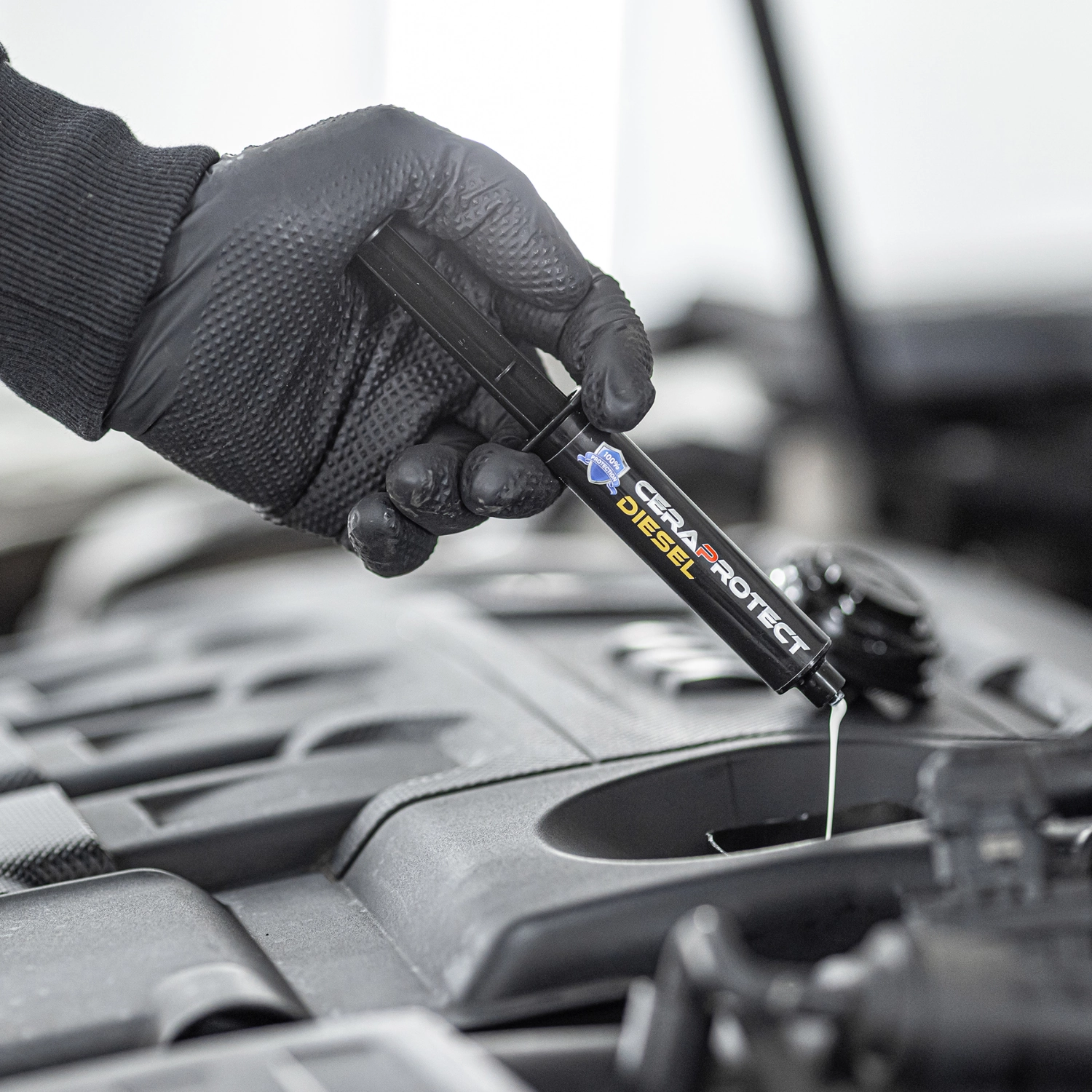 MA Pro Ceramic Oil Additive for diesel engine 10ml bottle with ceramic particles