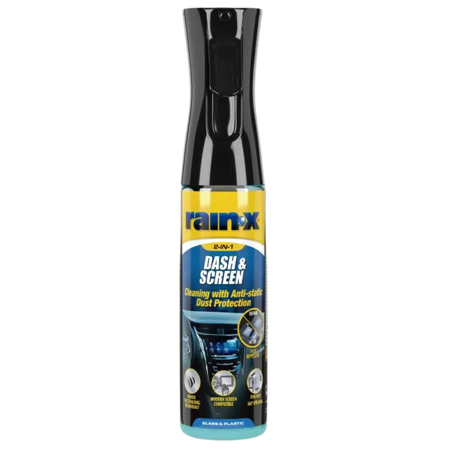 Rain-X Dash & Screen Cleaner Protectant 300ml sprayflaska för instrumentpanel och bildskärmar
