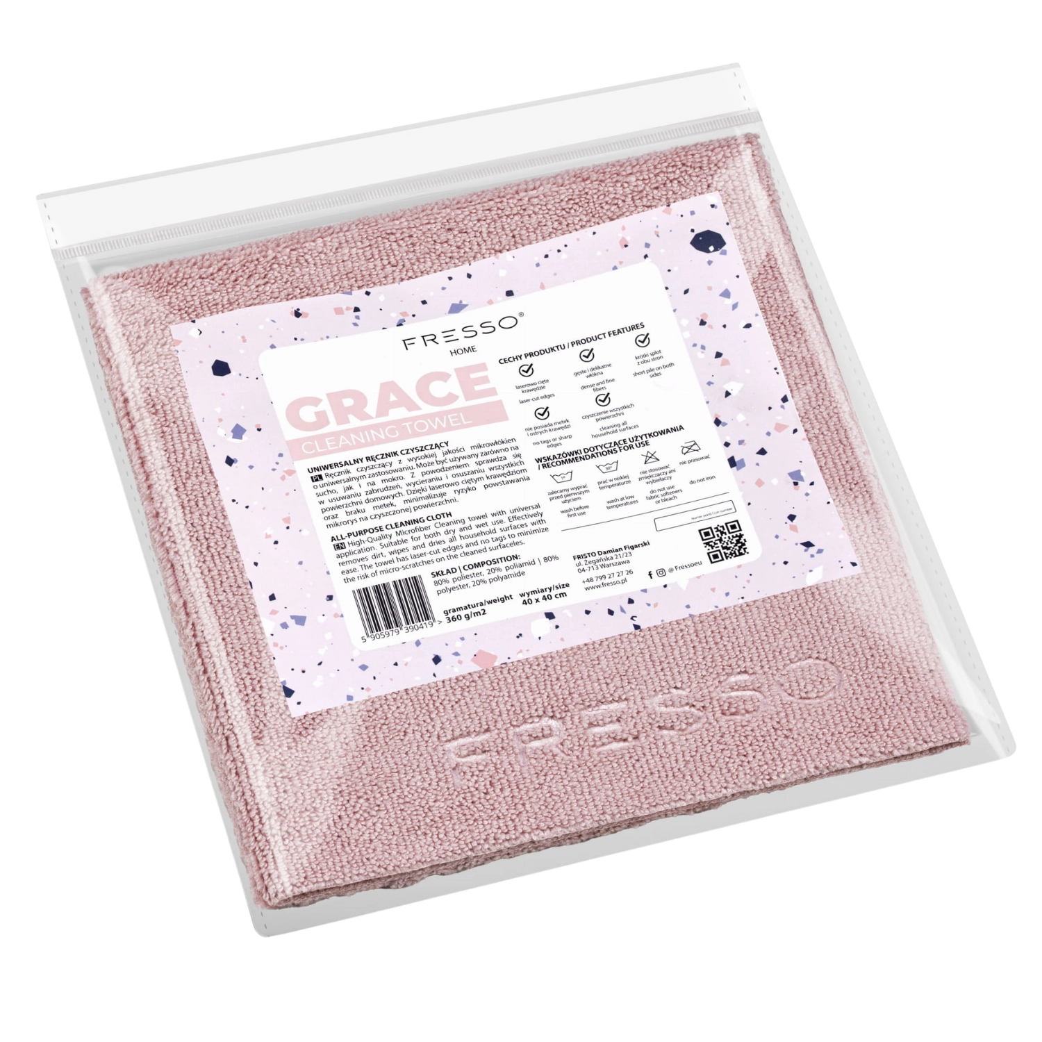 Fresso Home Microfiber Trasa 40x40 cm 320 gsm för repfri polering och avtorkning av bilack