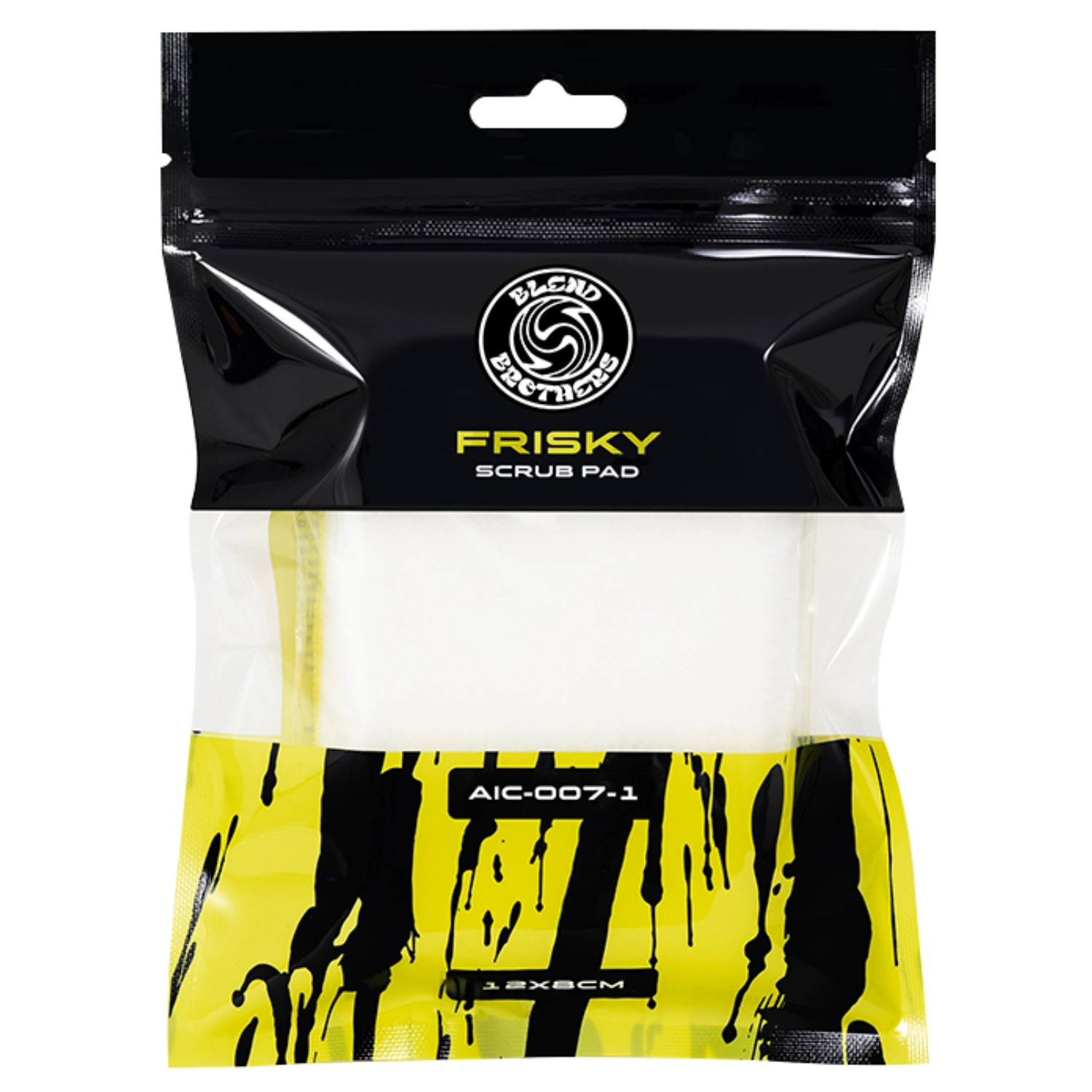 Dual-sided scrub pad 12x8cm with double fibre from Blend Brothers for car washing and detailing