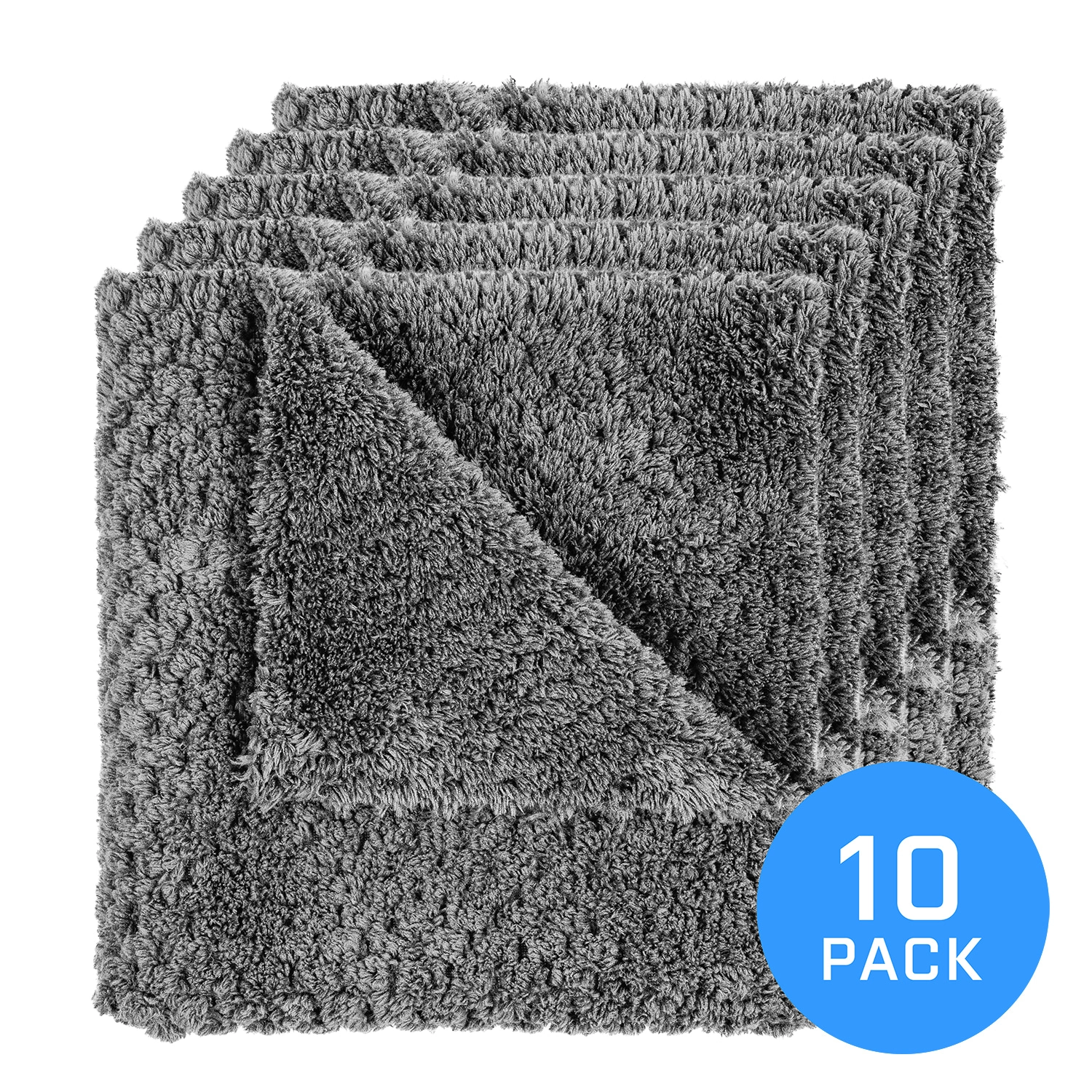 Stålgrå FX PROTECT mikrofiberduk 350 GSM 40x40 cm med hybridväv och sömlösa laserklippta kanter