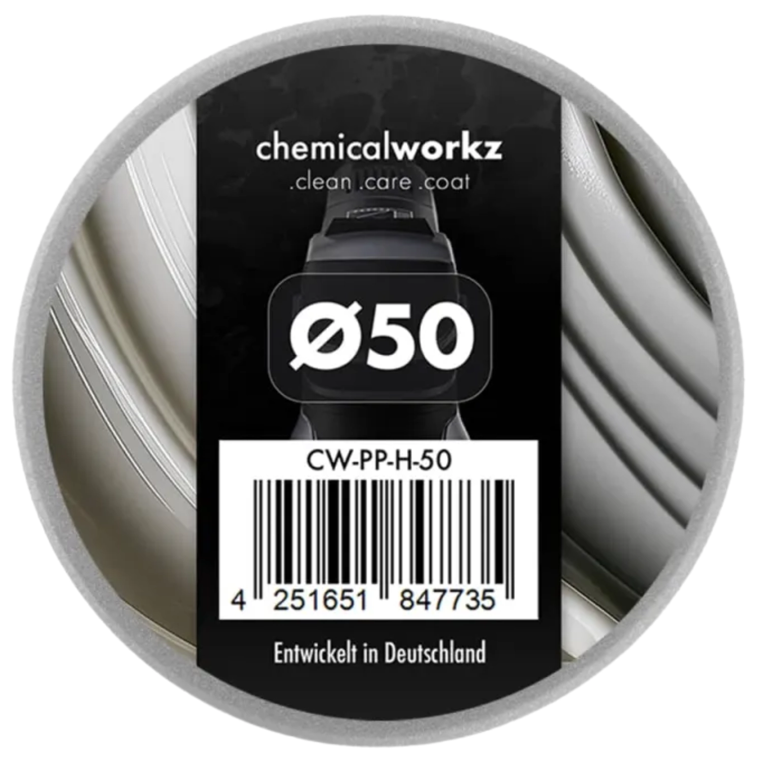 ChemicalWorkz Foam Pad 65mm Hard Grey for heavy cutting and scratch removal