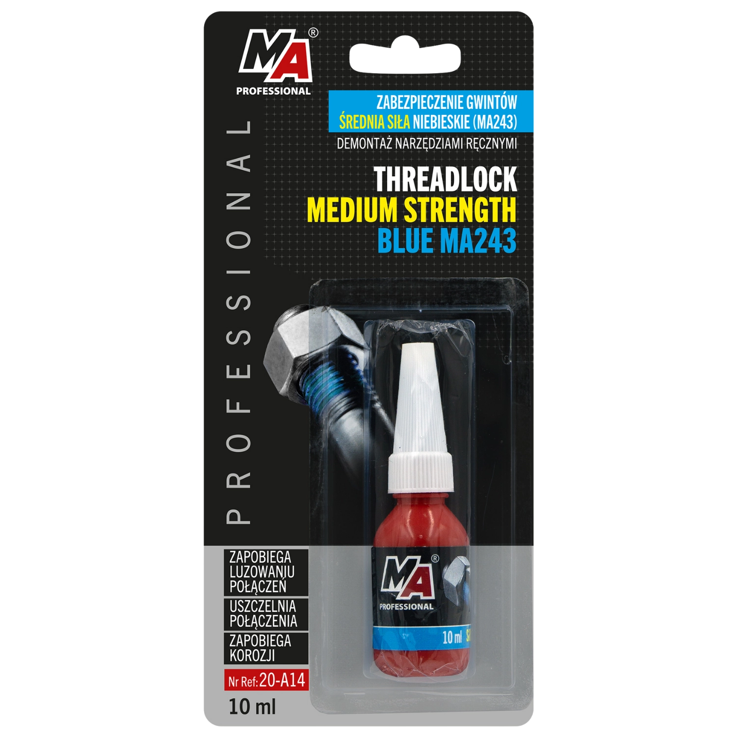 Amtra Thread Sealant Blue 10ml bottle for sealing and corrosion protection of metal threads