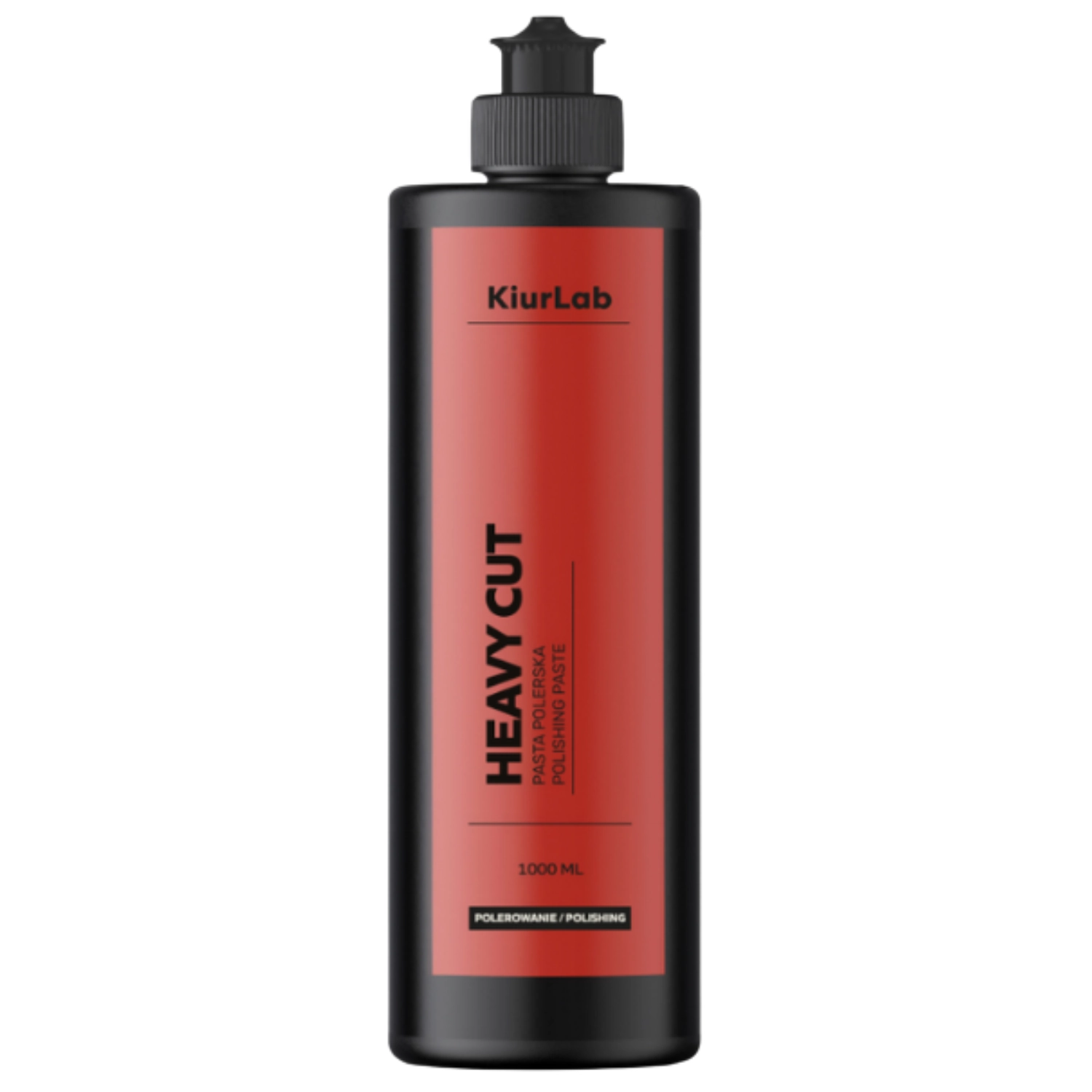 KiurLab Heavy Cut Polermedel vit 1-liters burk för intensiv lackkorrigering och borttagning av repor