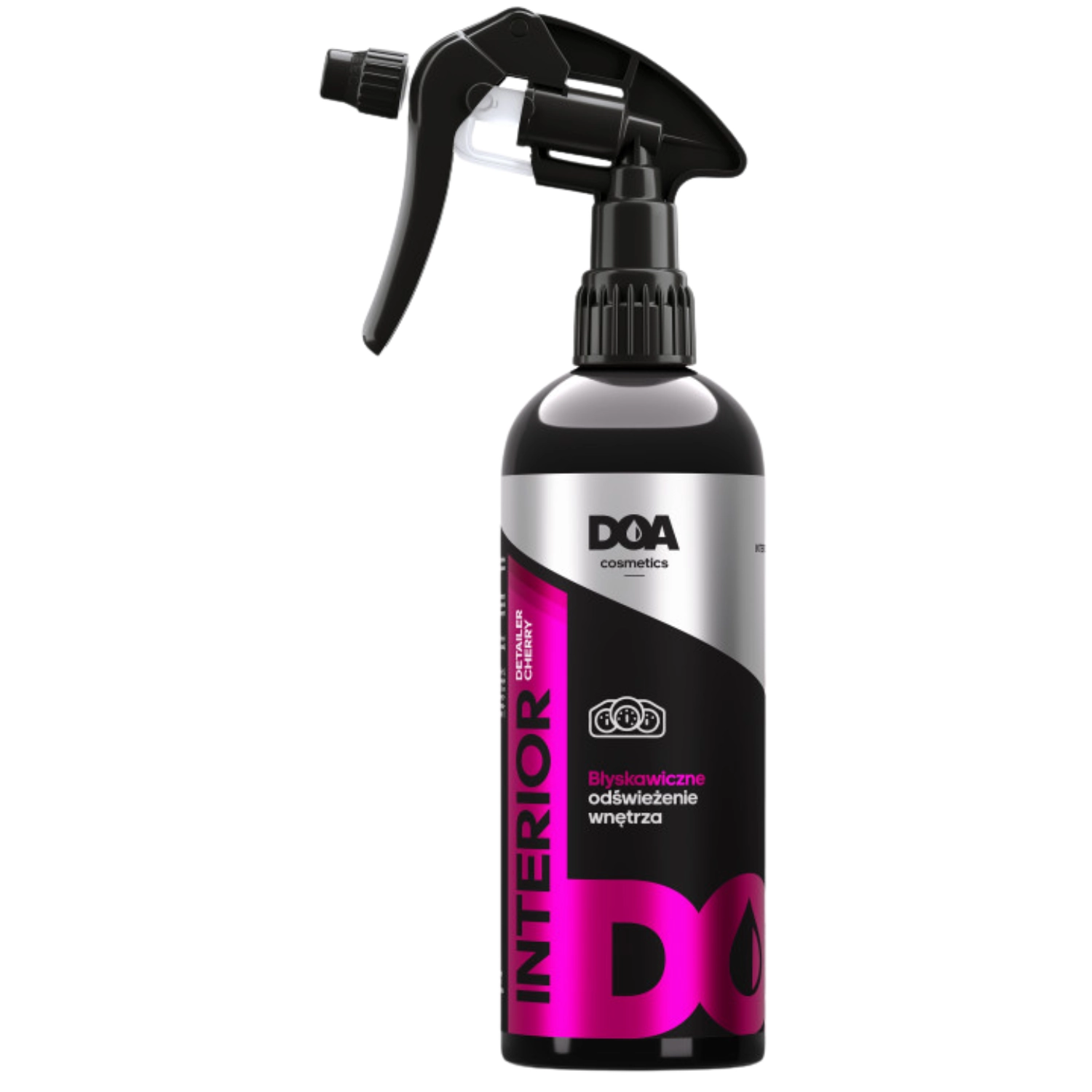 DOA Interior Cleaner 500ml bottle with cherry scent for vehicle interior cleaning