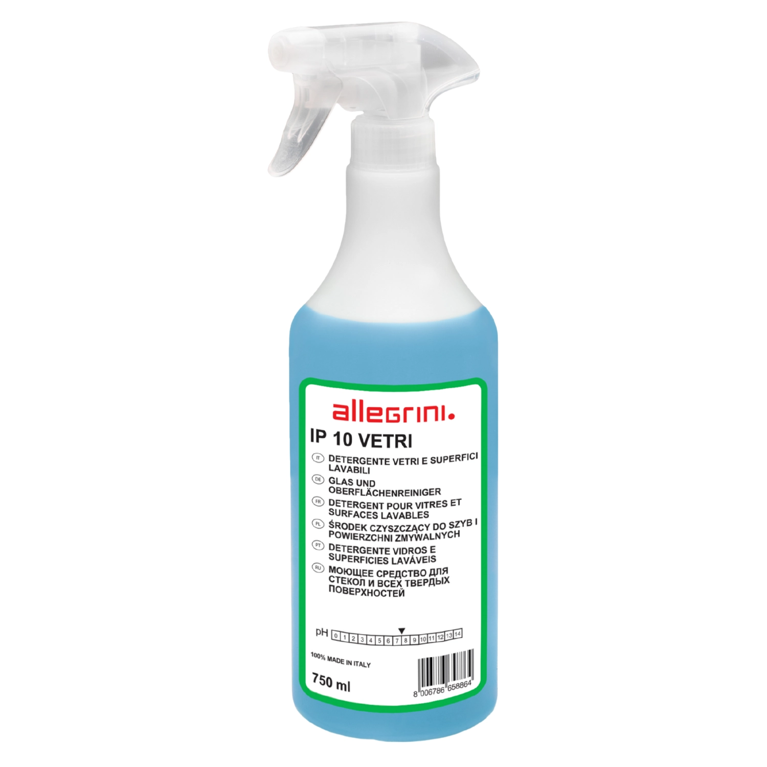 Allegrini IP 10 Vetri glasrengöring 750ml flaska för vindrutor och bilglas