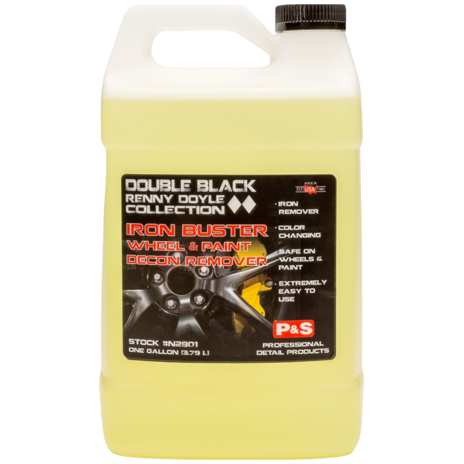 P&S Wheel Cleaner and Paint Decontaminator 3.8L container with integrated iron remover for professional car care