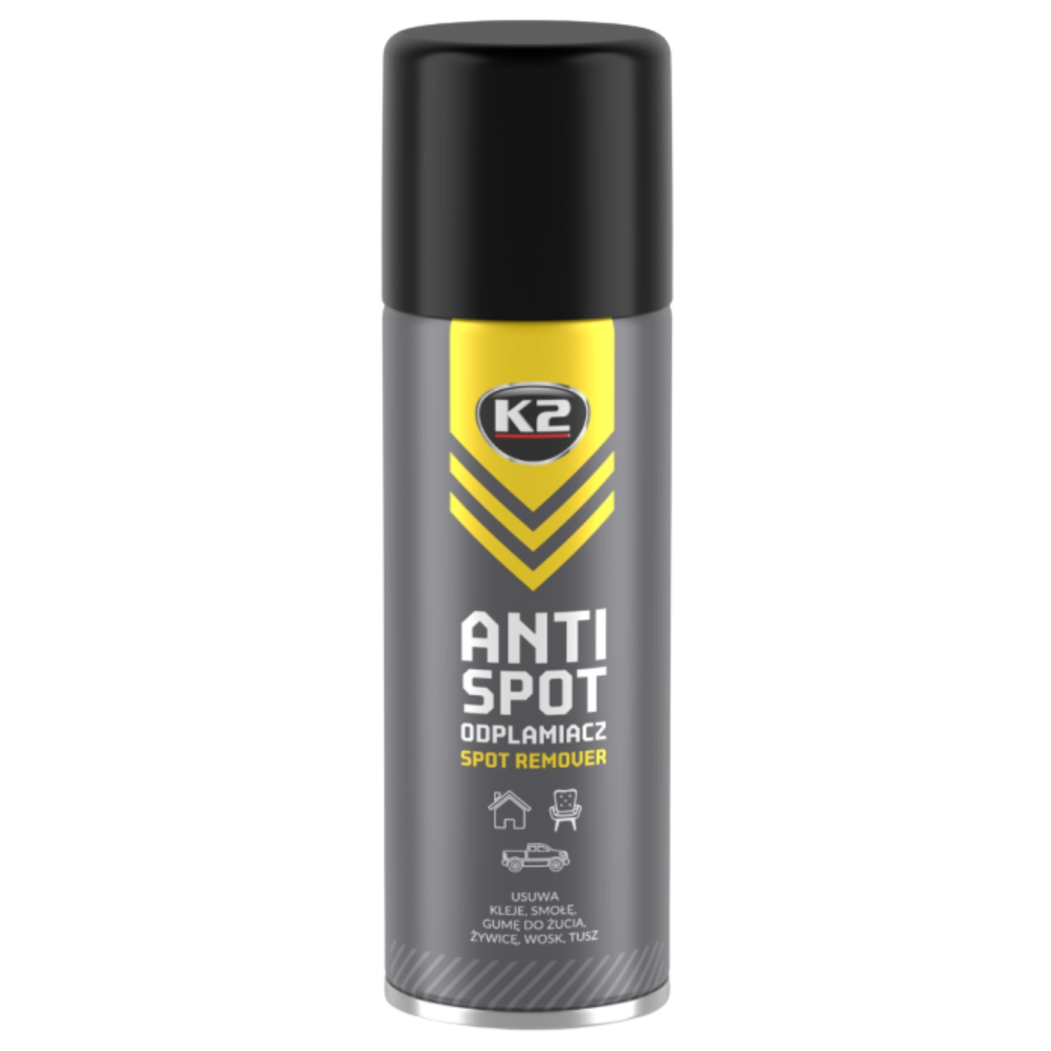 K2 Fläckborttagare 250ml sprayflaska med apelsindoft för klister, asfalt och kåda