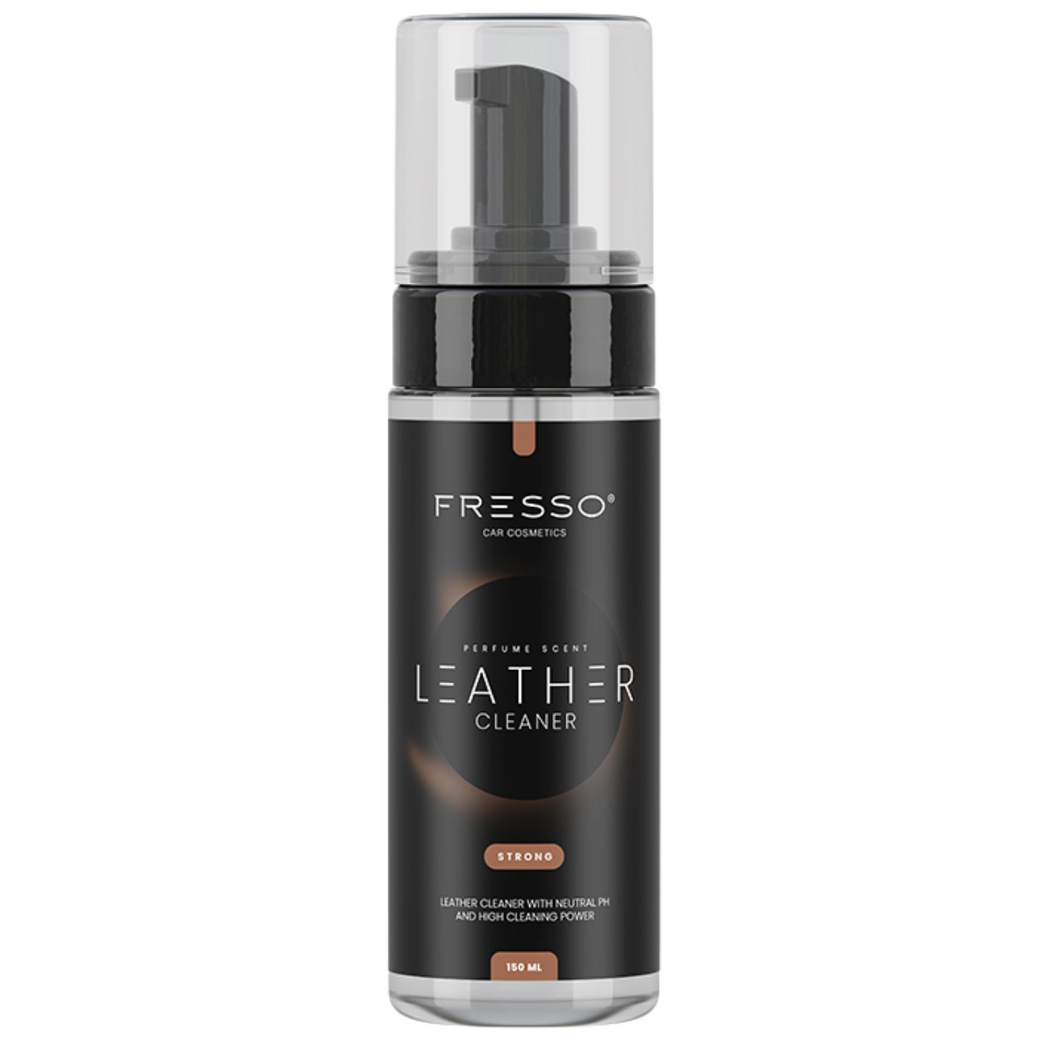 Fresso Leather Cleaner pH-Neutral 150ml bottle for gentle cleaning of vehicle leather upholstery