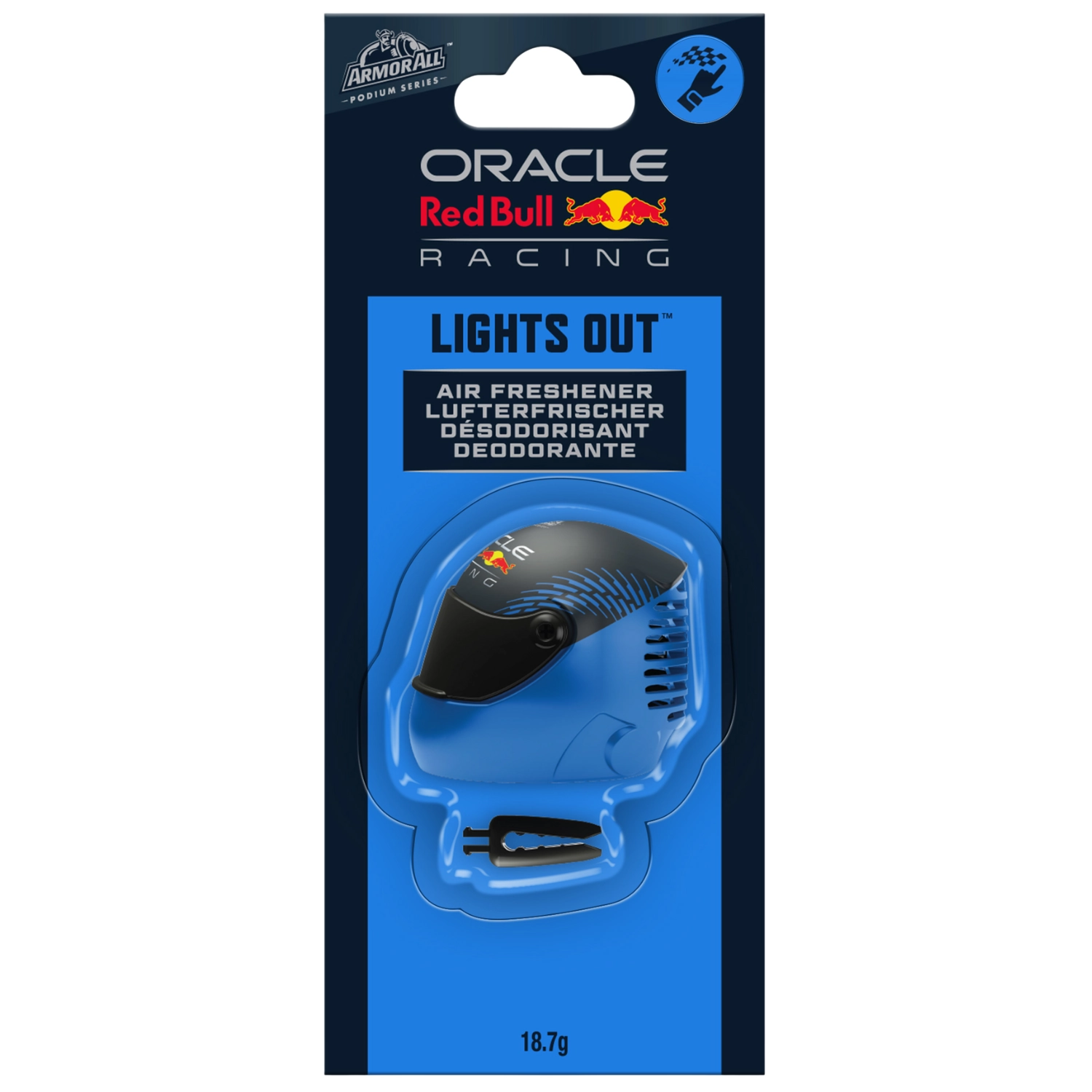 Amtra Mini Helmet Clip-On Air Freshener with warm wood tones and air vent clip mounting