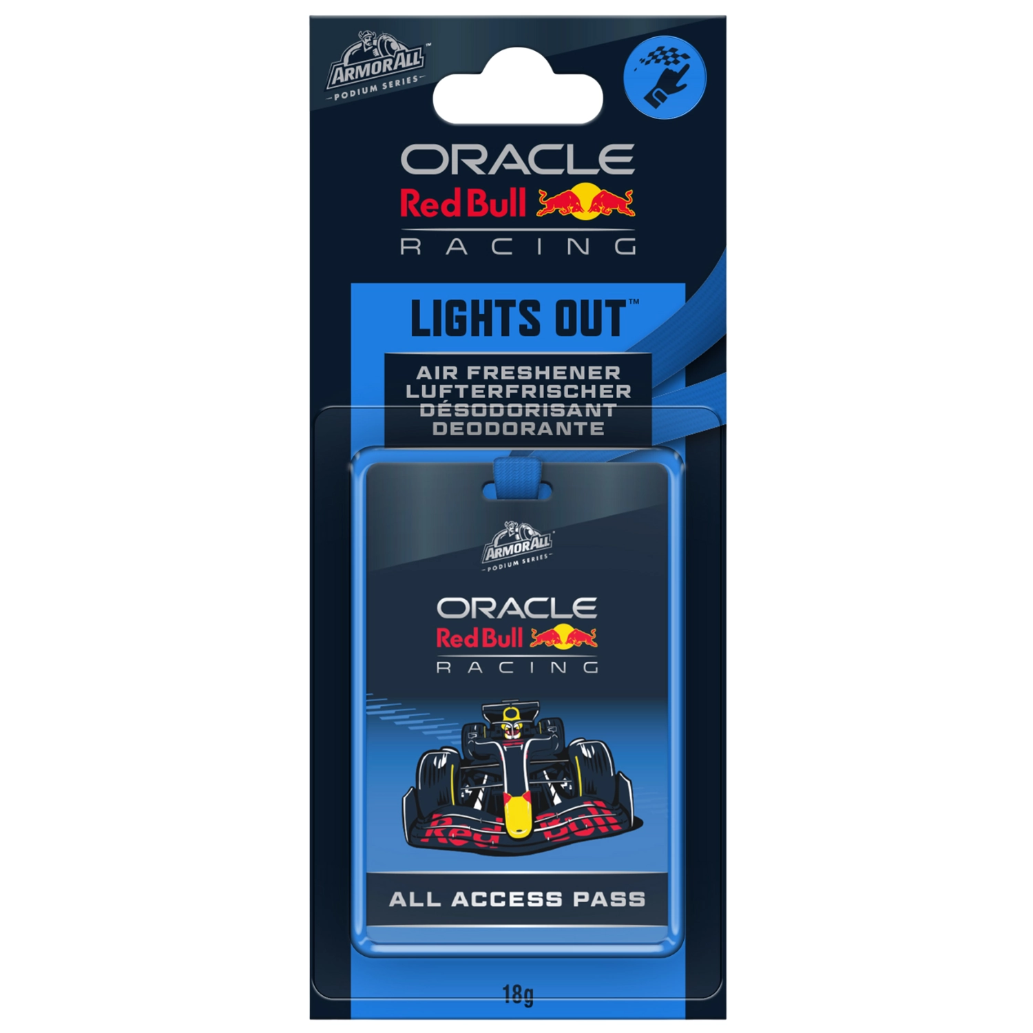 Amtra Cellulose Air Freshener with Red Bull-inspired scent and stainless steel hanging strap