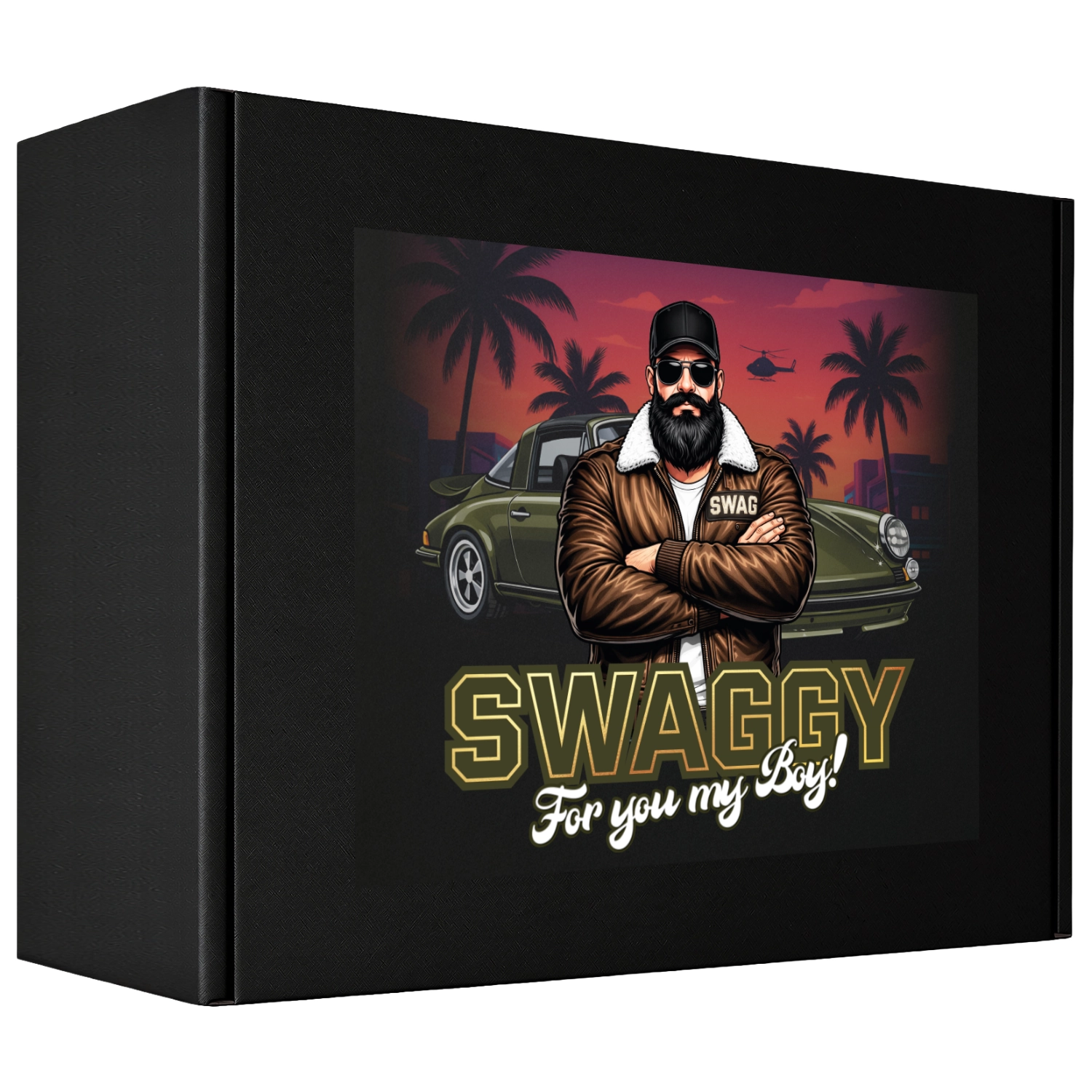 SWAG Car Care Gift Box for Him with Quick Detailer, Glass Cleaner, APC RTU and car air freshener
