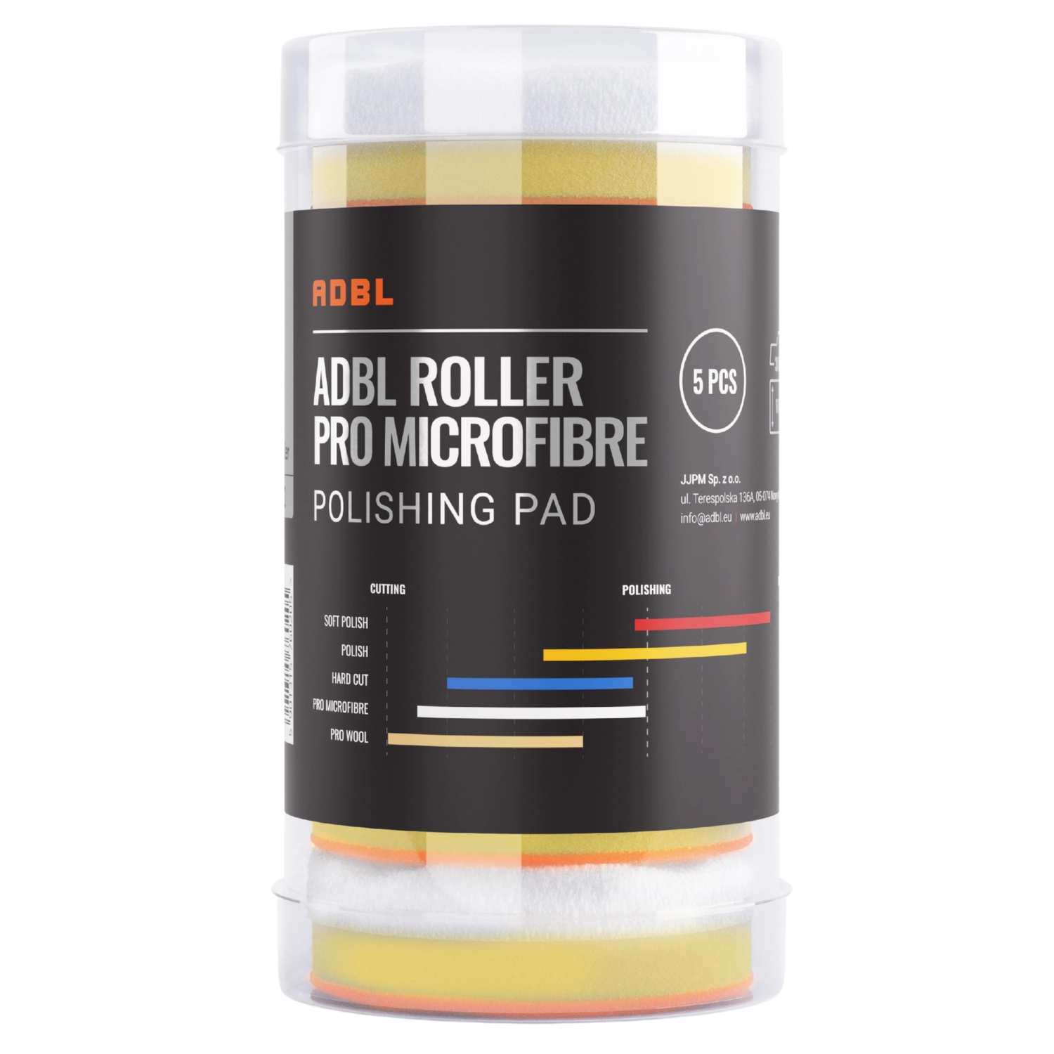 ADBL Microfibre Pad 30 mm 5-pack for DA and rotary polisher, microfibre polishing pad for detail work