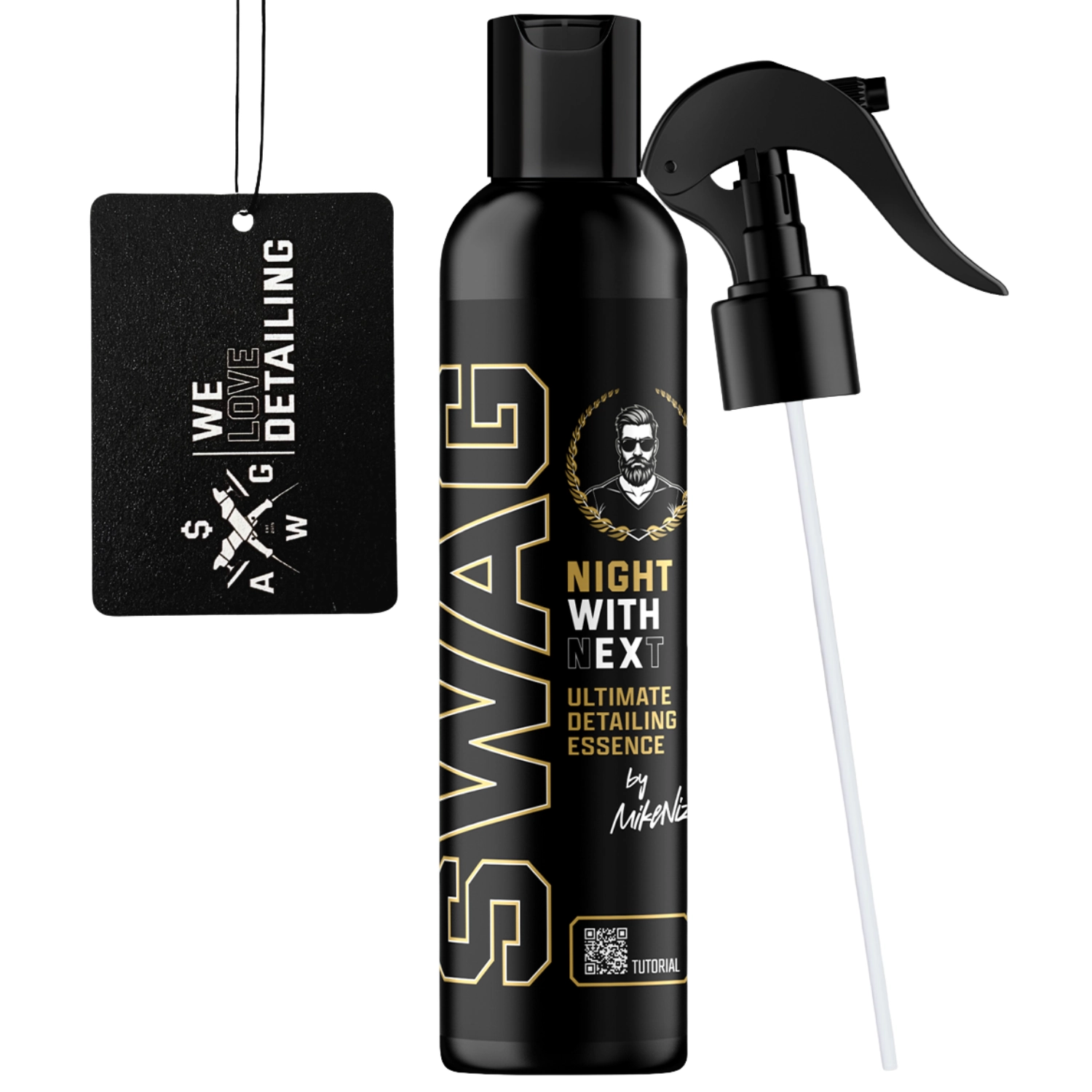 SWAG Night with NexT bilparfym 150ml flaska för män med dofthängare WE LOVE DETAILING
