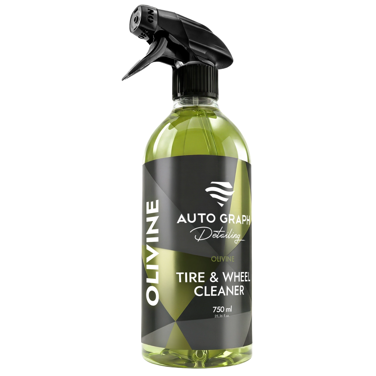 Auto Graph Tyre & Wheel Cleaner 750ml bottle with alkaline formula for professional wheel cleaning