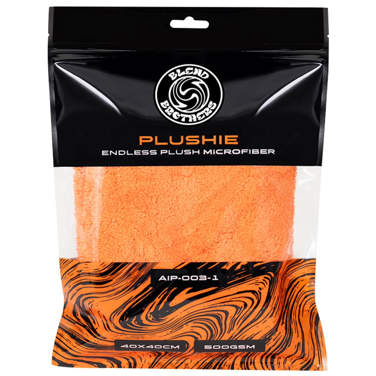 Orange Blend Brothers Microfibre Buffing Cloth 500 GSM ultra-soft for scratch-free buffing