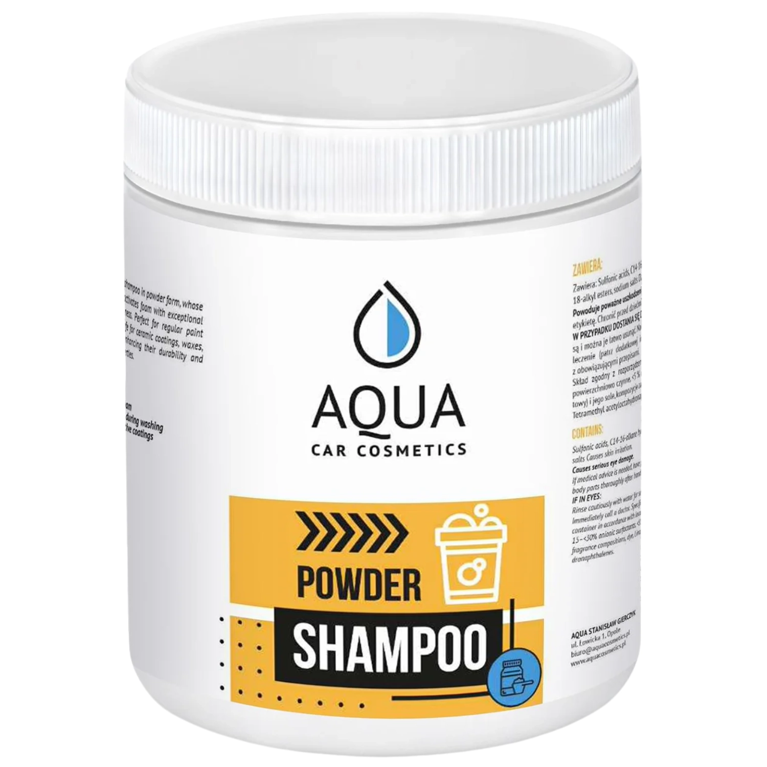 AQUA Cosmetics Pulverschampo pH-neutralt 500g pulvertvättmedel för skonsam biltvätt