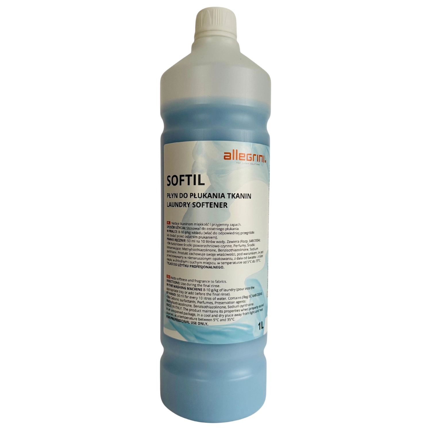 Allegrini Softil fabric softener 1L bottle for antistatic rinsing and softening of textiles