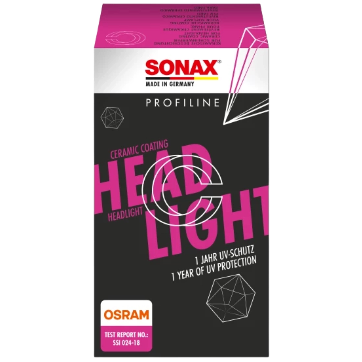 Sonax Headlight Ceramic Coating 50ml sachets for professional headlight protection