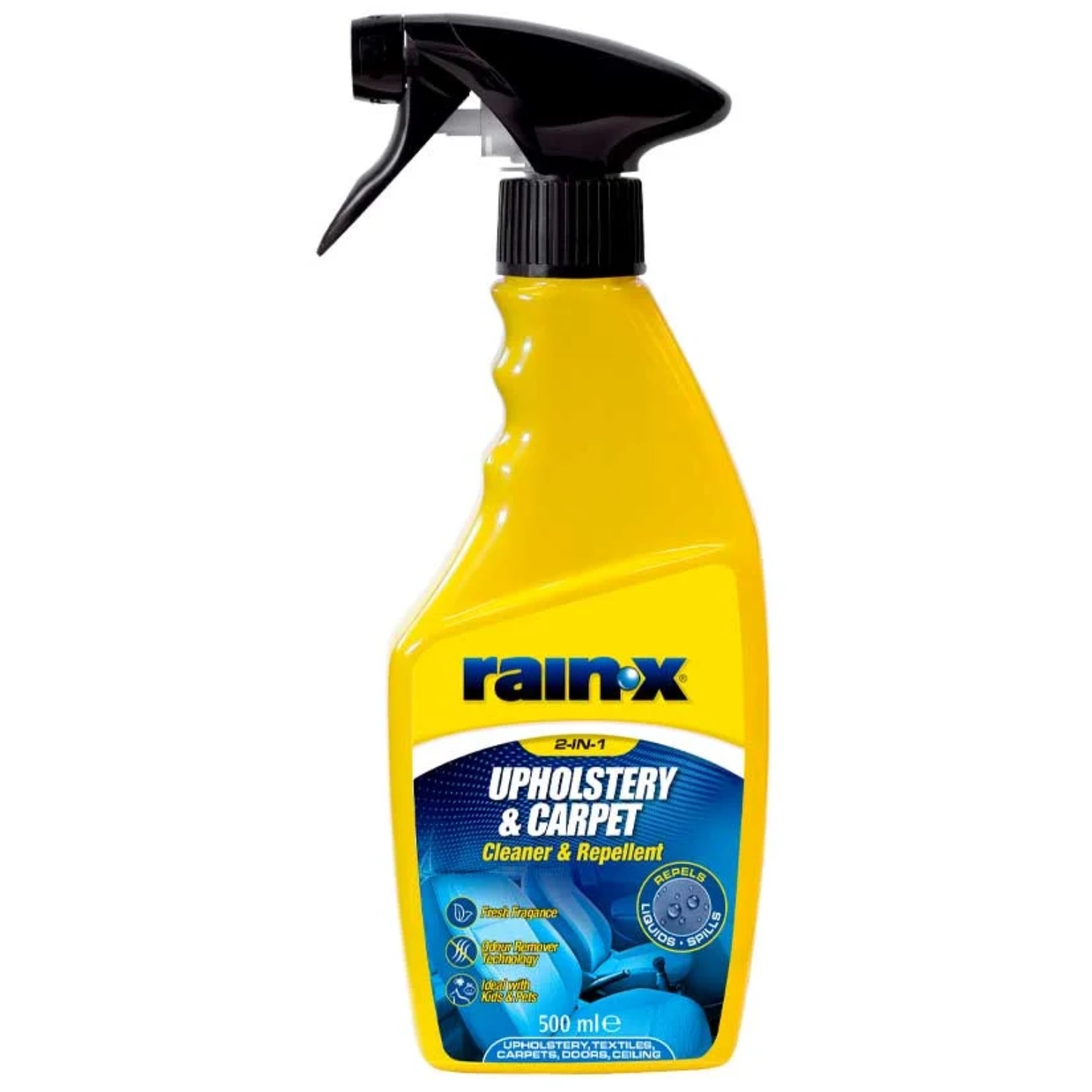 Rain-X Upholstery and Carpet Cleaner 500ml spray bottle for textile upholstery and car carpets