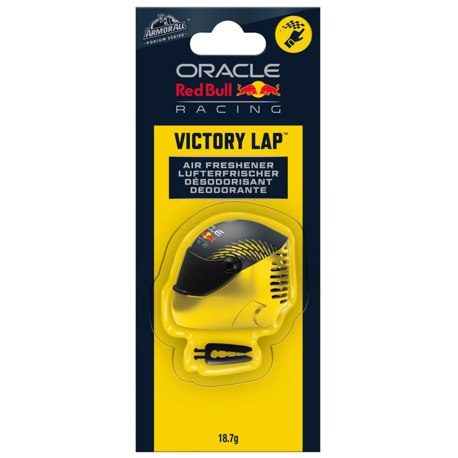Amtra Air Freshener Helmet Vent Clip Victory Lap helmet-shaped design for car ventilation