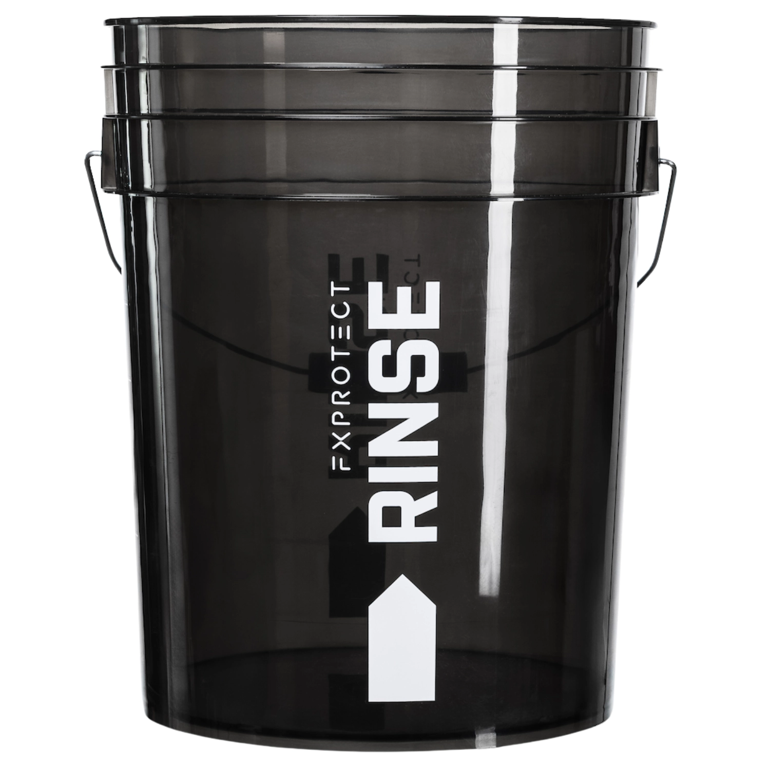 FX PROTECT Wash Bucket 20L black with ergonomic handle for professional car washing and detailing