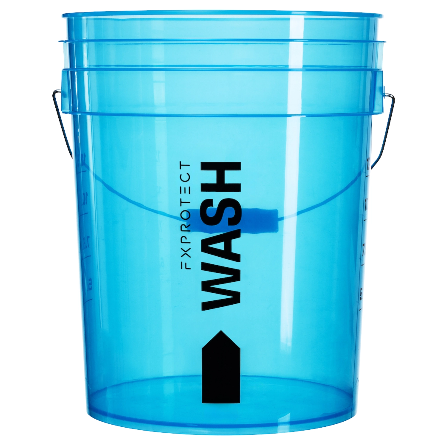 FX PROTECT Wash Bucket 20L transparent blue with ergonomic handle for detailing