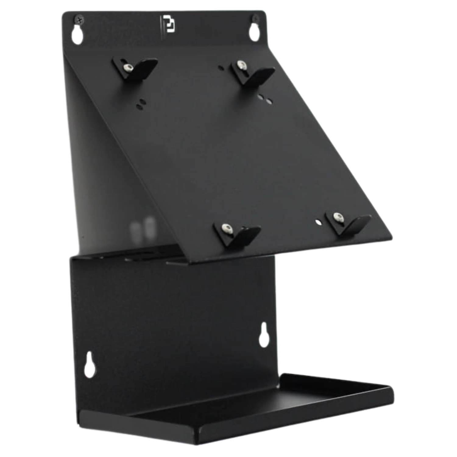 Black wall hook for battery chargers and batteries WLB from Poka Premium, 32cm height, galvanised steel