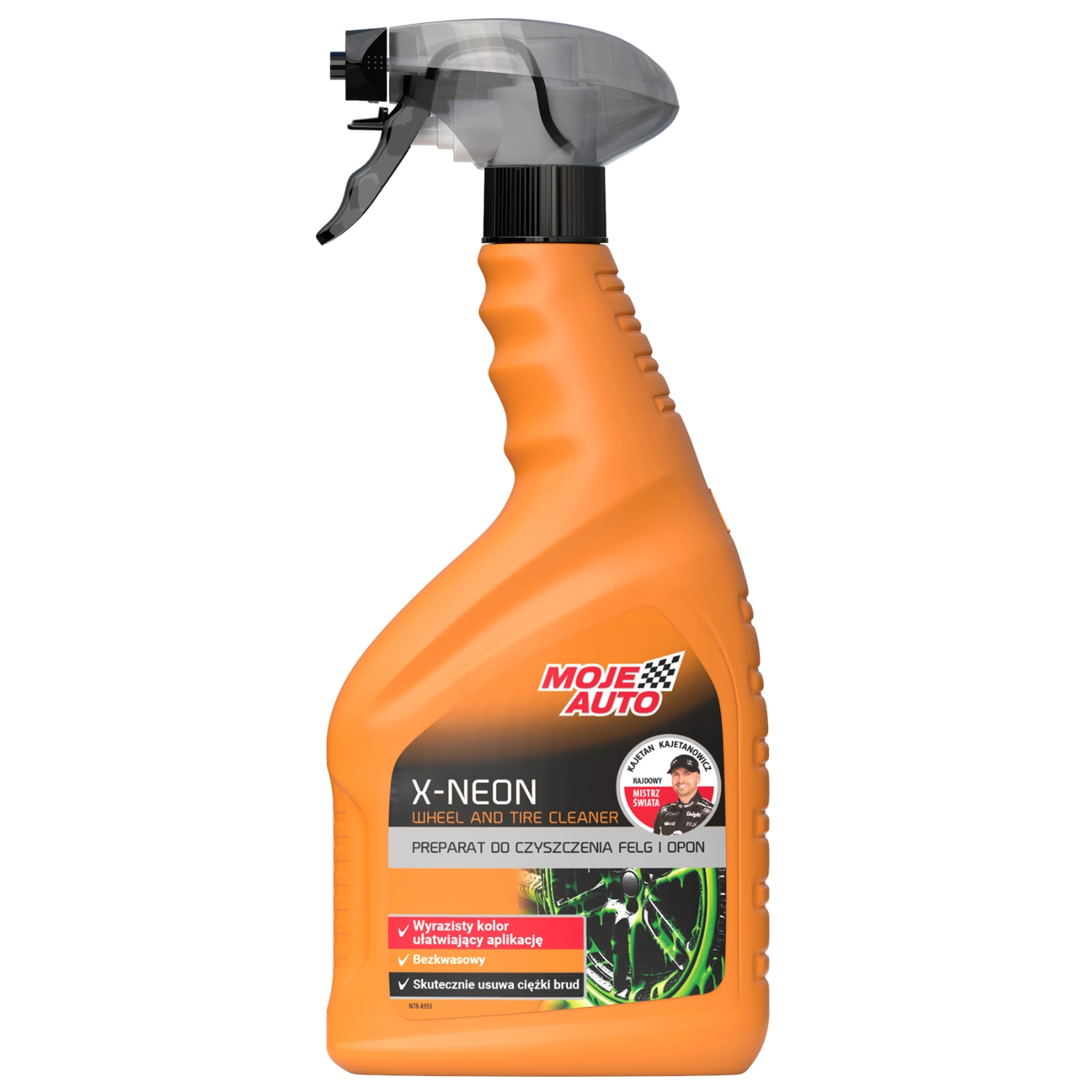 MA Pro Detailing X-NEON wheel and tyre cleaner spray bottle 750ml for professional cleaning