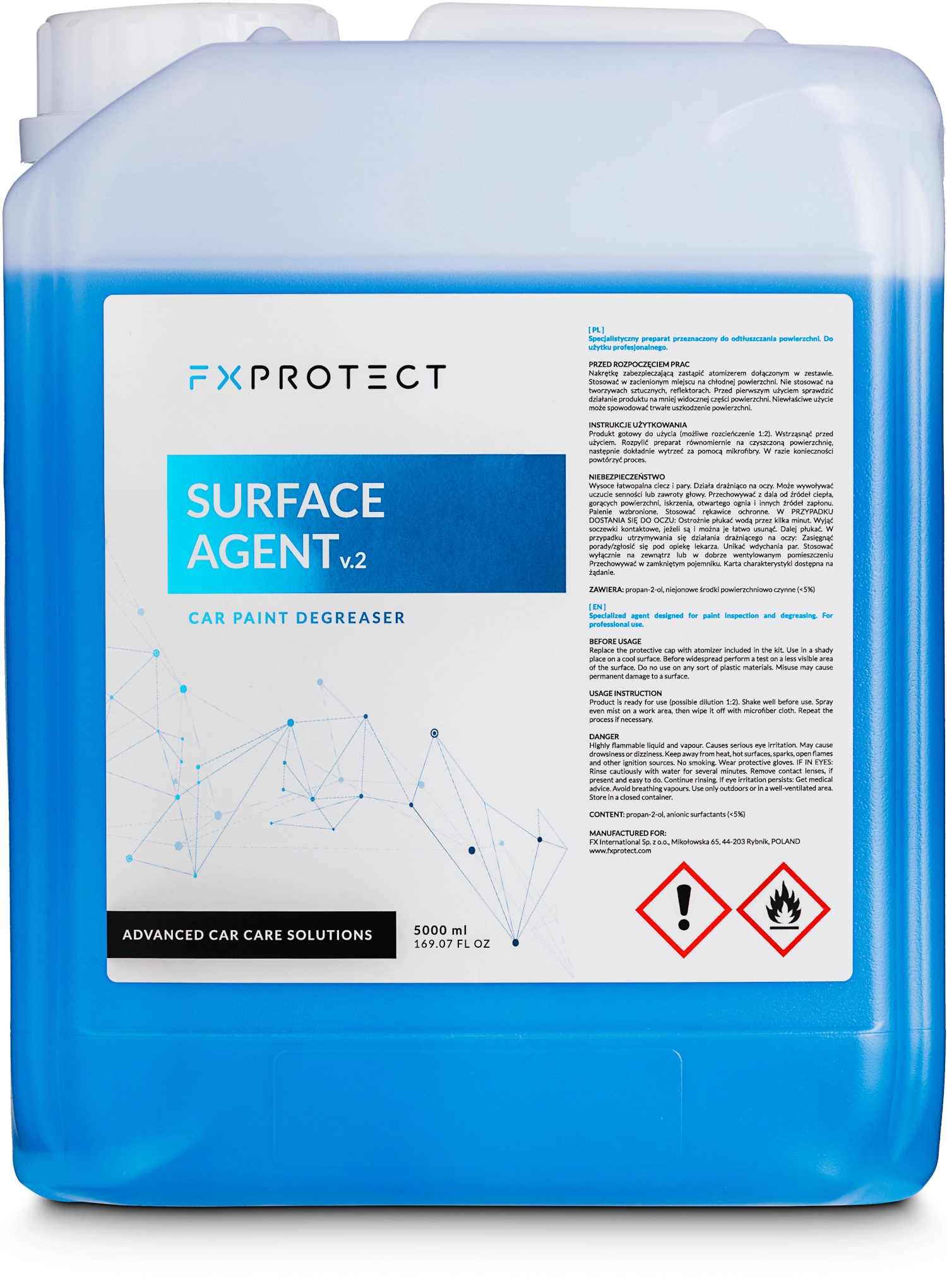 FX PROTECT Inspection & Degreaser 5L jerry can for professional paint care and Ceramic Coating preparation