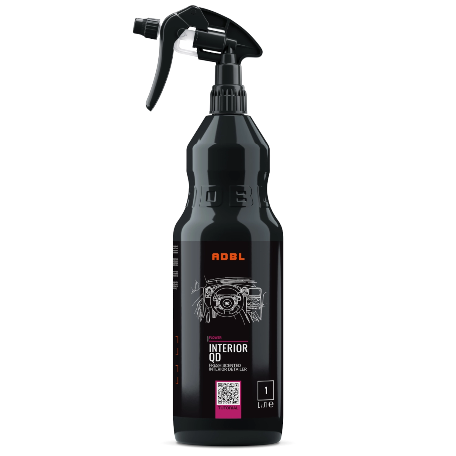 ADBL Quick Detailer för invändiga plastmaterial 1L sprayflaska för instrumentpaneler och dörrpaneler
