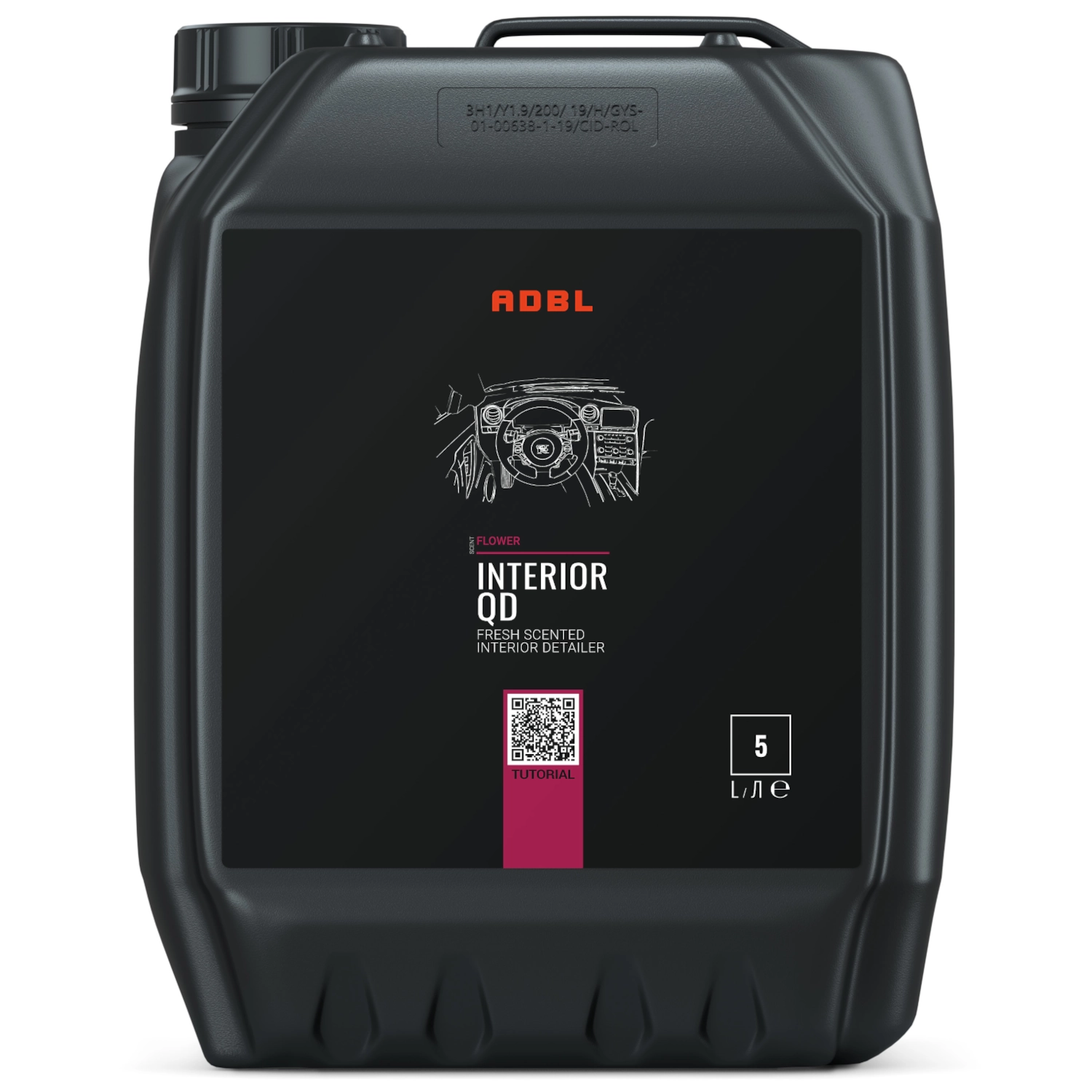 ADBL Interior Quick Detailer 5L container for professional vehicle interior care and maintenance