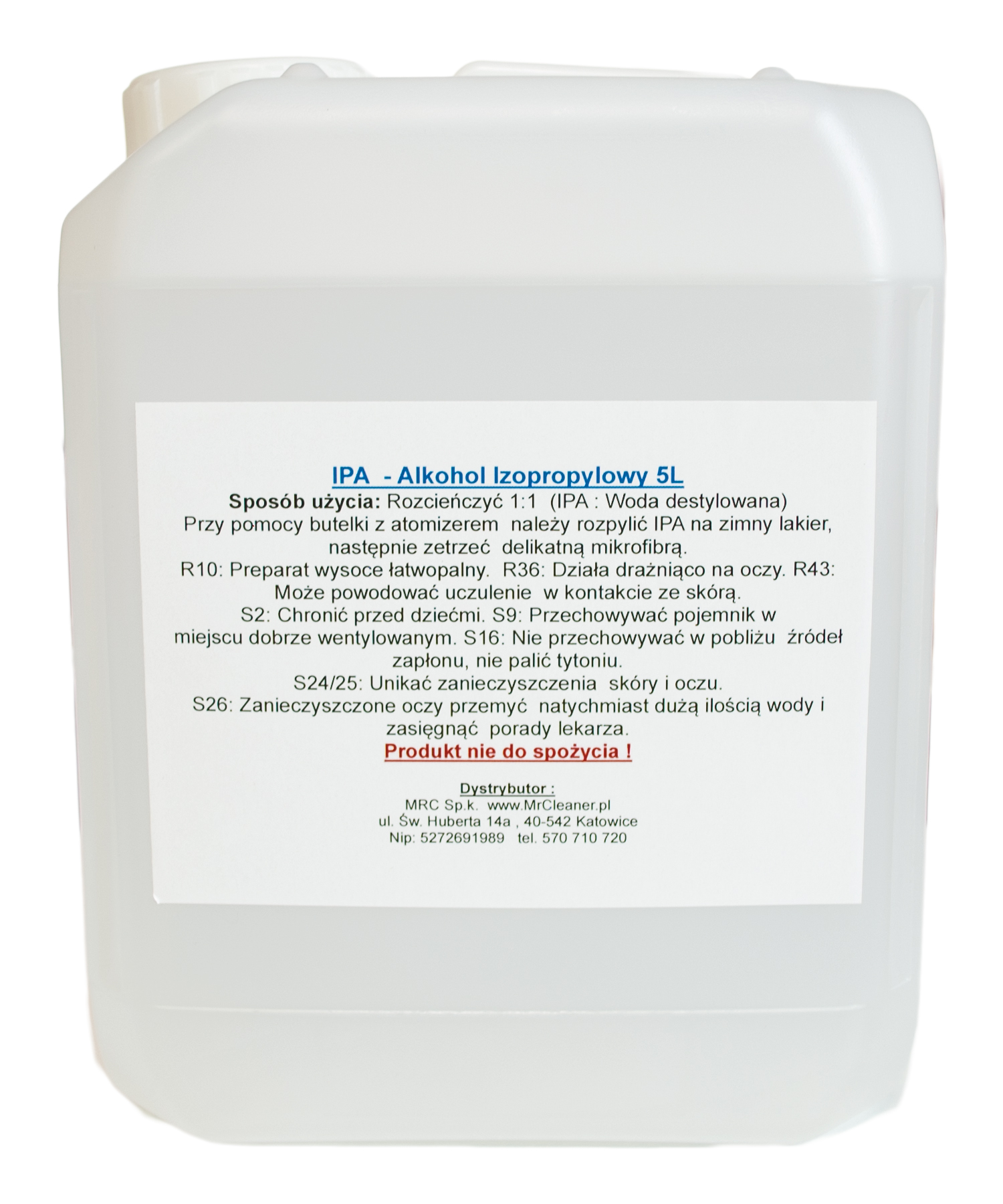 Monster Shine Isopropylalkohol Avfettning 5L koncentrat flaska för lackförberedelse och avfettning
