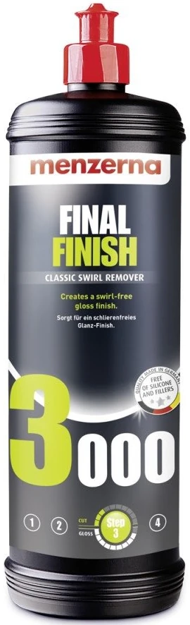 Menzerna Polish for hard paint finishes 1L bottle, professional Polish for difficult automotive paint