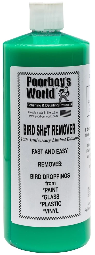 Spray bottle of Bird Dropping Remover 946ml by Poorboy's World for paint, glass, plastic and vinyl