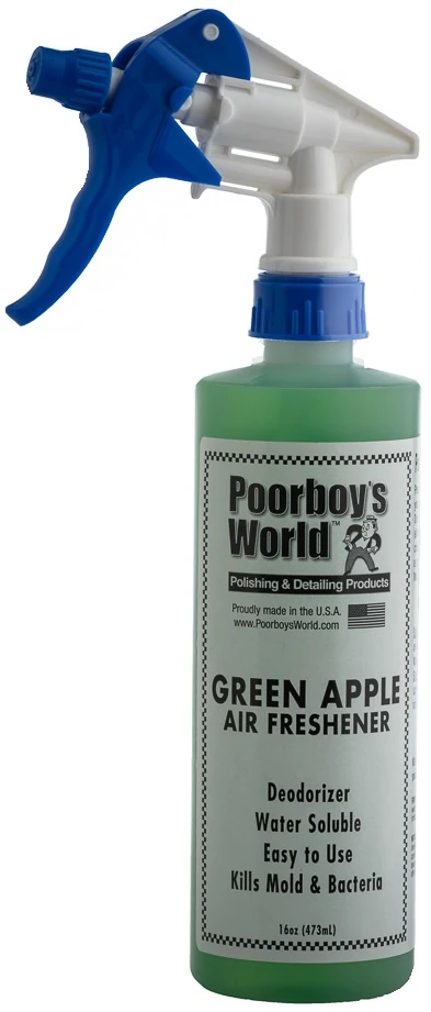 Odour Eliminator fabric spray with green apple scent 473ml for car interiors, Poorboy's World