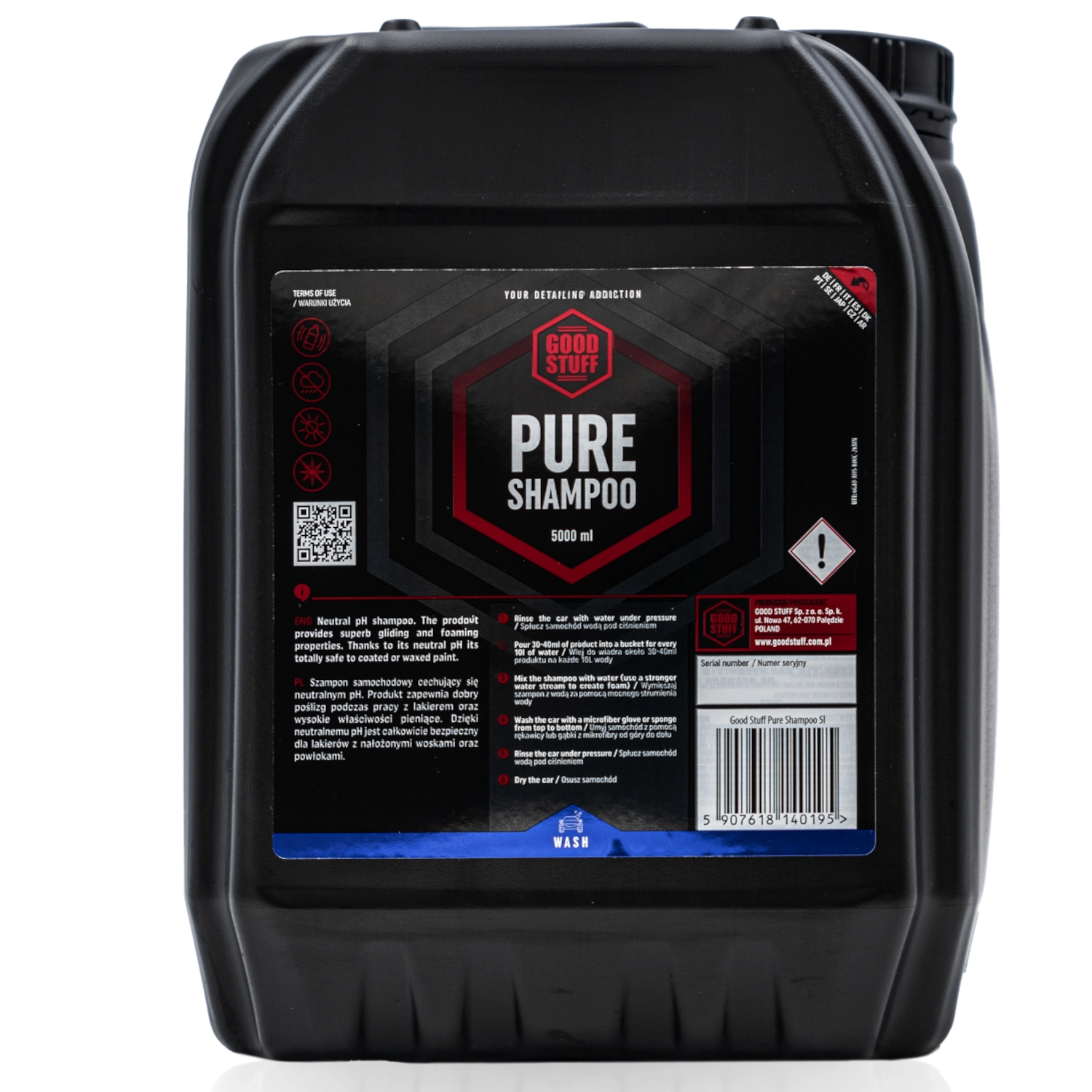 Good Stuff Pure Shampoo 5L car shampoo with neutral pH for gentle washing and paint protection