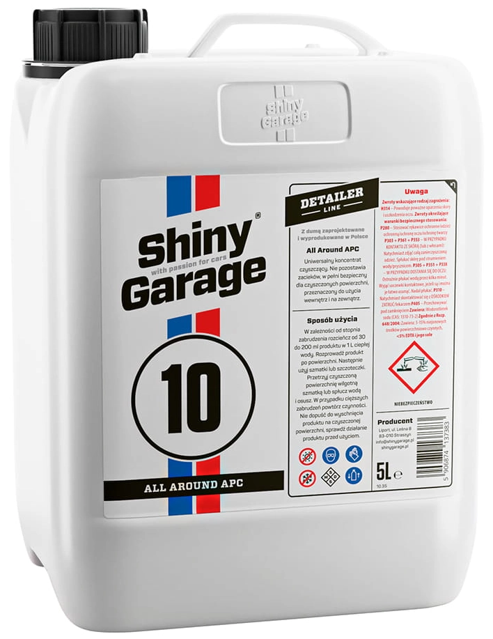 Allrengöring APC Koncentrat 5L flaska från Shiny Garage för interiör och exteriör rengöring