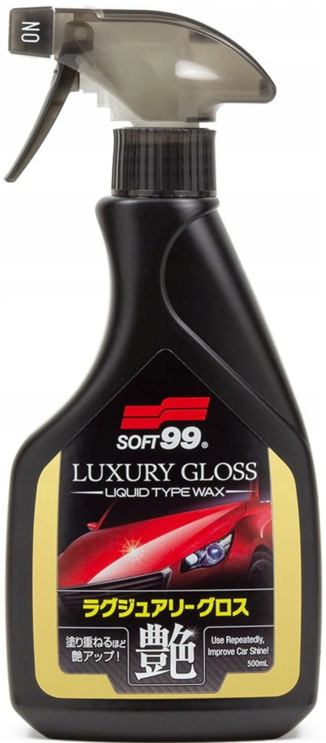 Quick Detailer Luxury Gloss 500ml spray bottle with high-gloss, water-repellent finish and mango scent