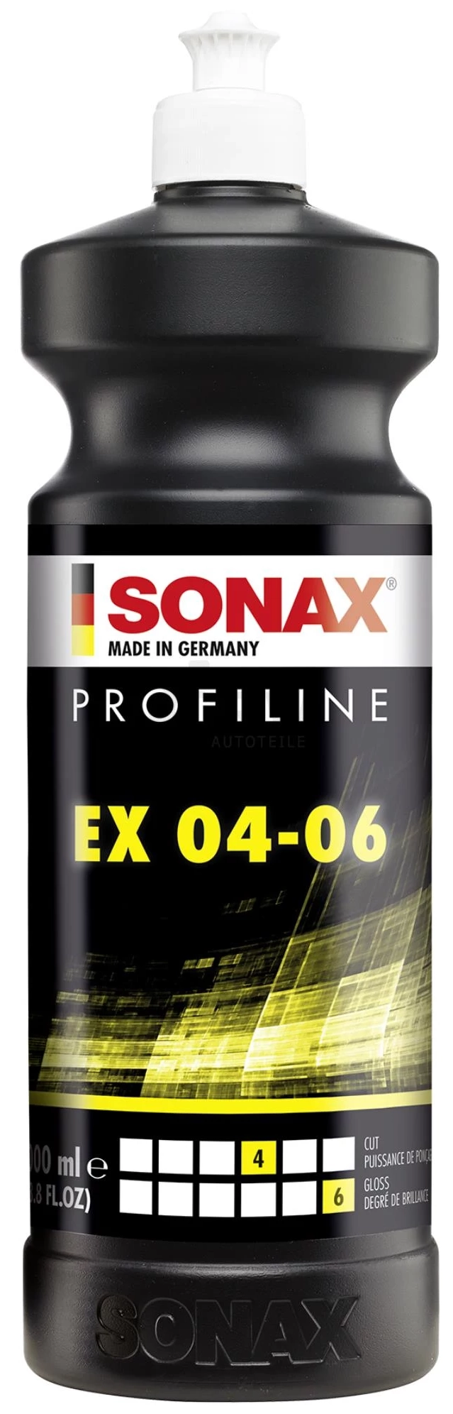 Sonax Profiline EX 04-06 Polish 1000ml for orbital machine, effective scratch removal and hologram-free finish