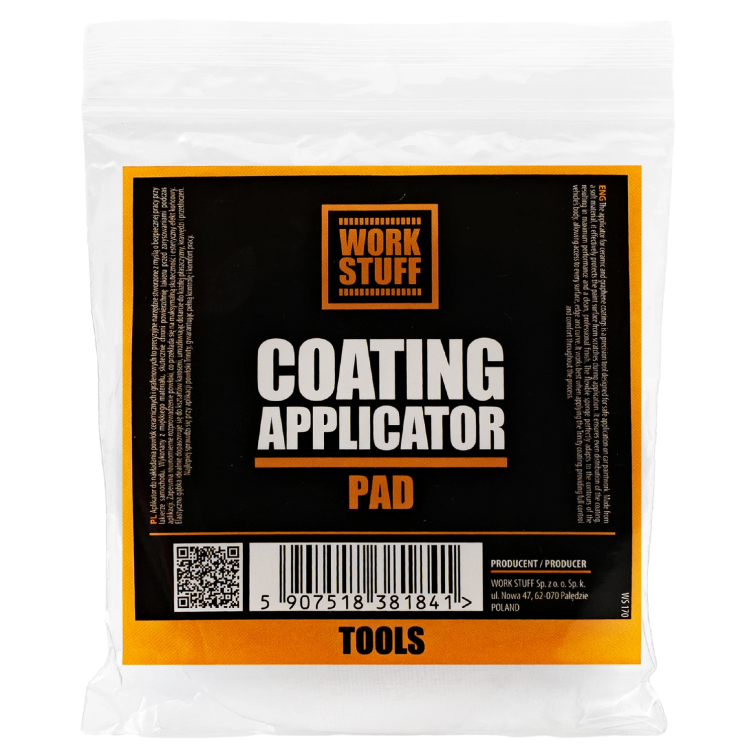 WORK STUFF Coating Applicator Pad 85mm för applicering av Ceramic Coating på billack