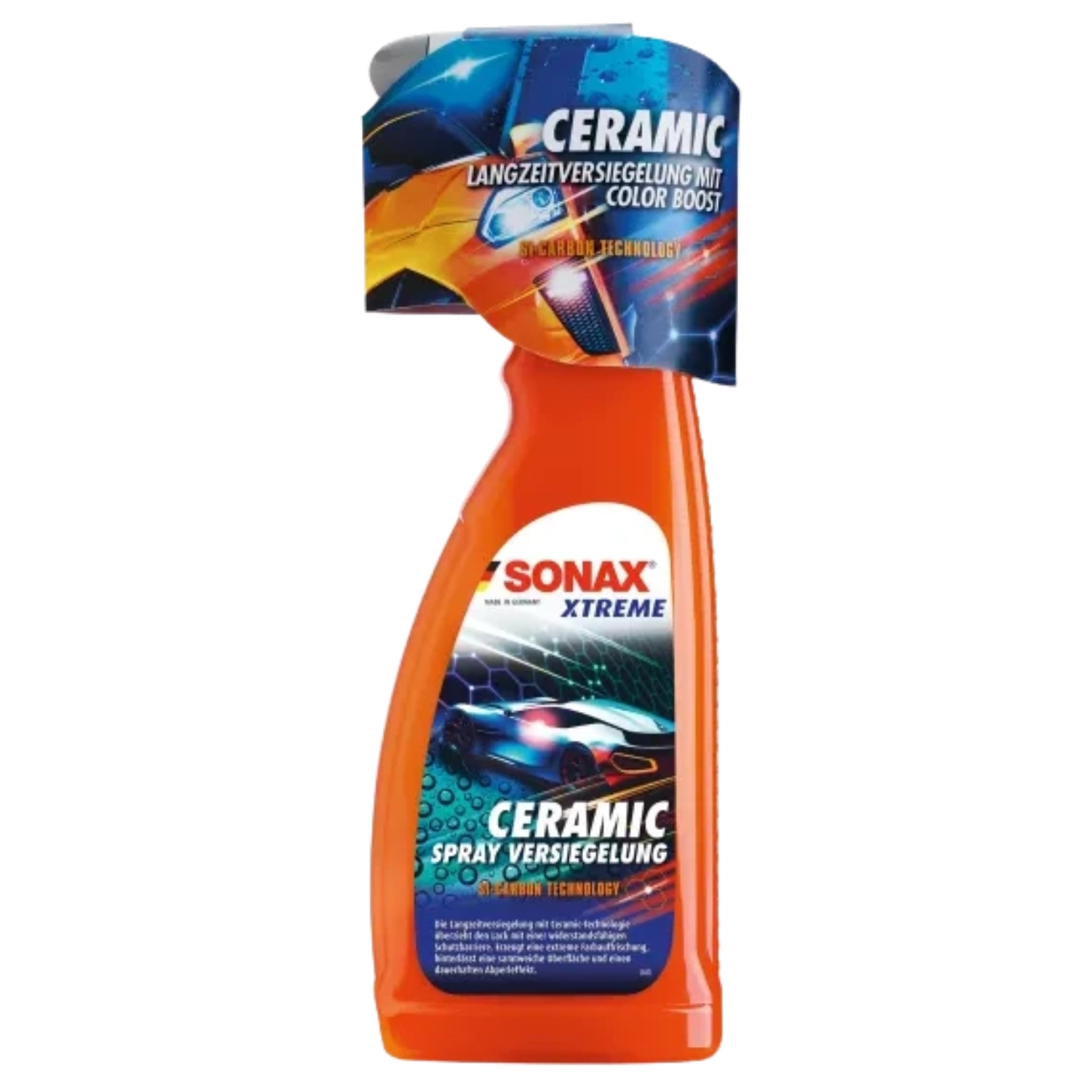Sonax Ceramic Spray Coating 750ml spray bottle with hydrophobic ceramic paint protection